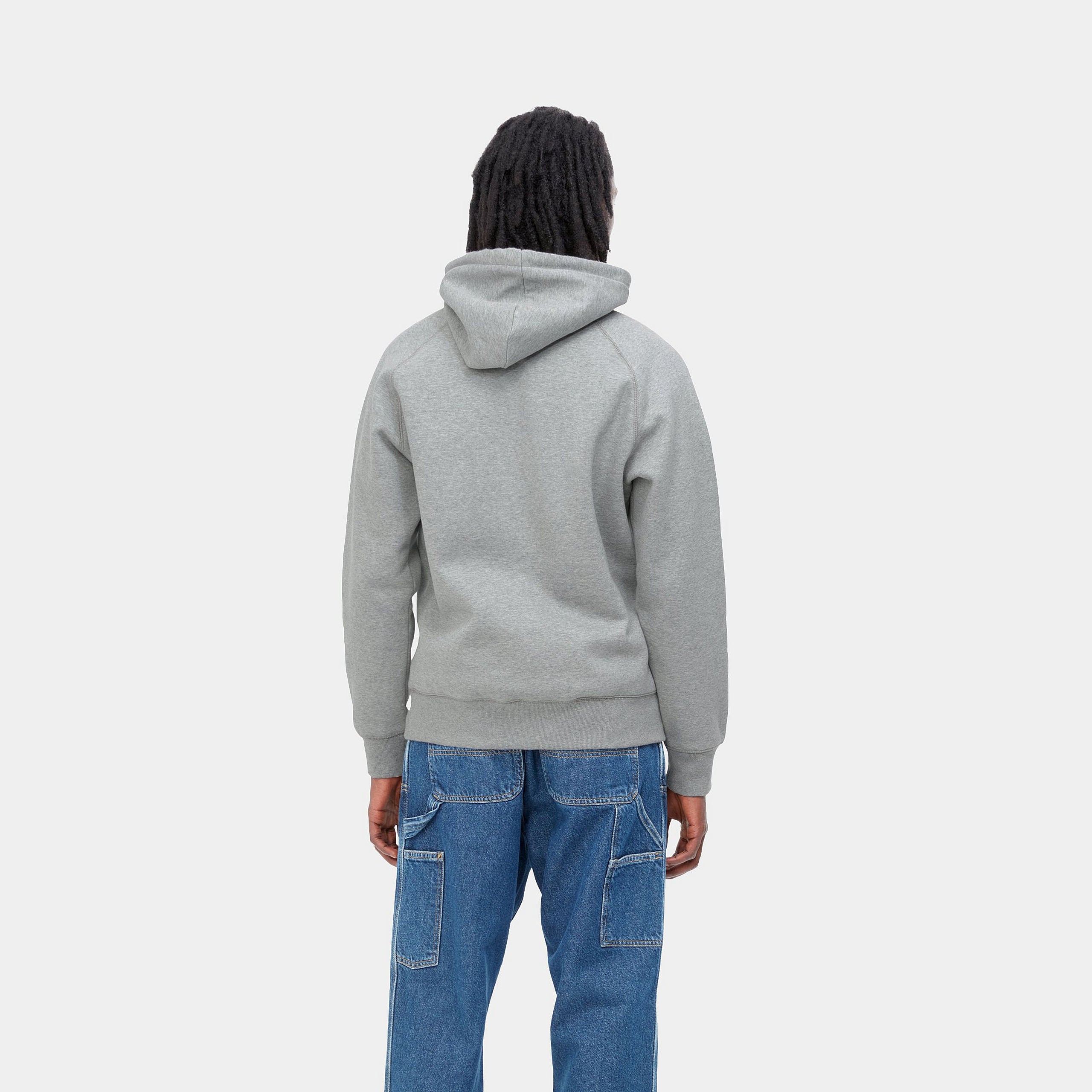 HOODED CHASE SWEATSHIRT - Grey Heather / Gold