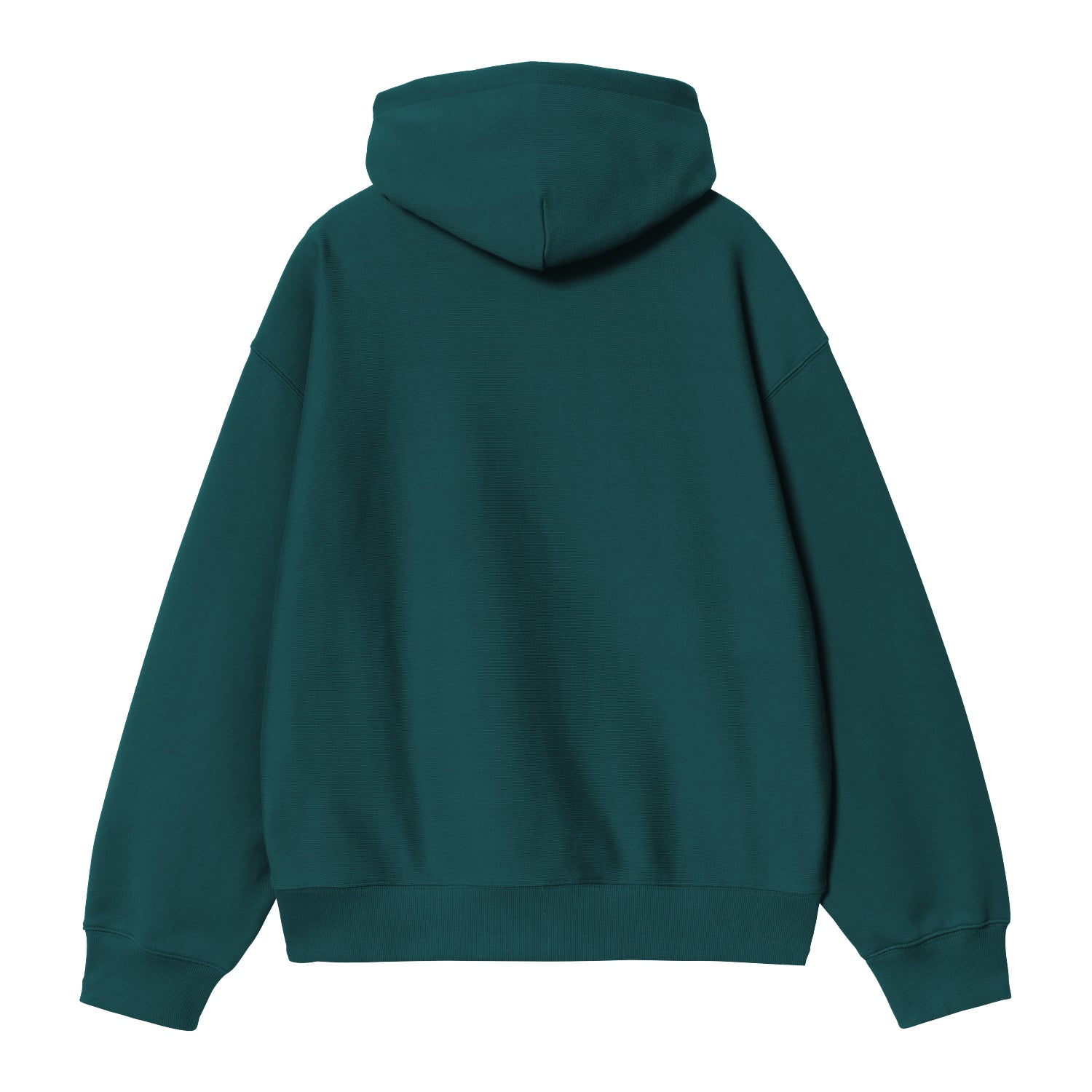 HOODED LABEL SCRIPT SWEAT - Malachite