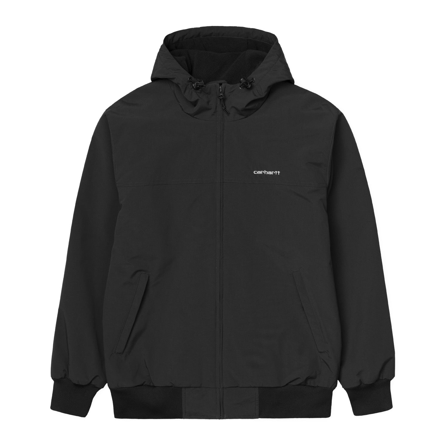 HOODED SAIL JACKET - Black / White