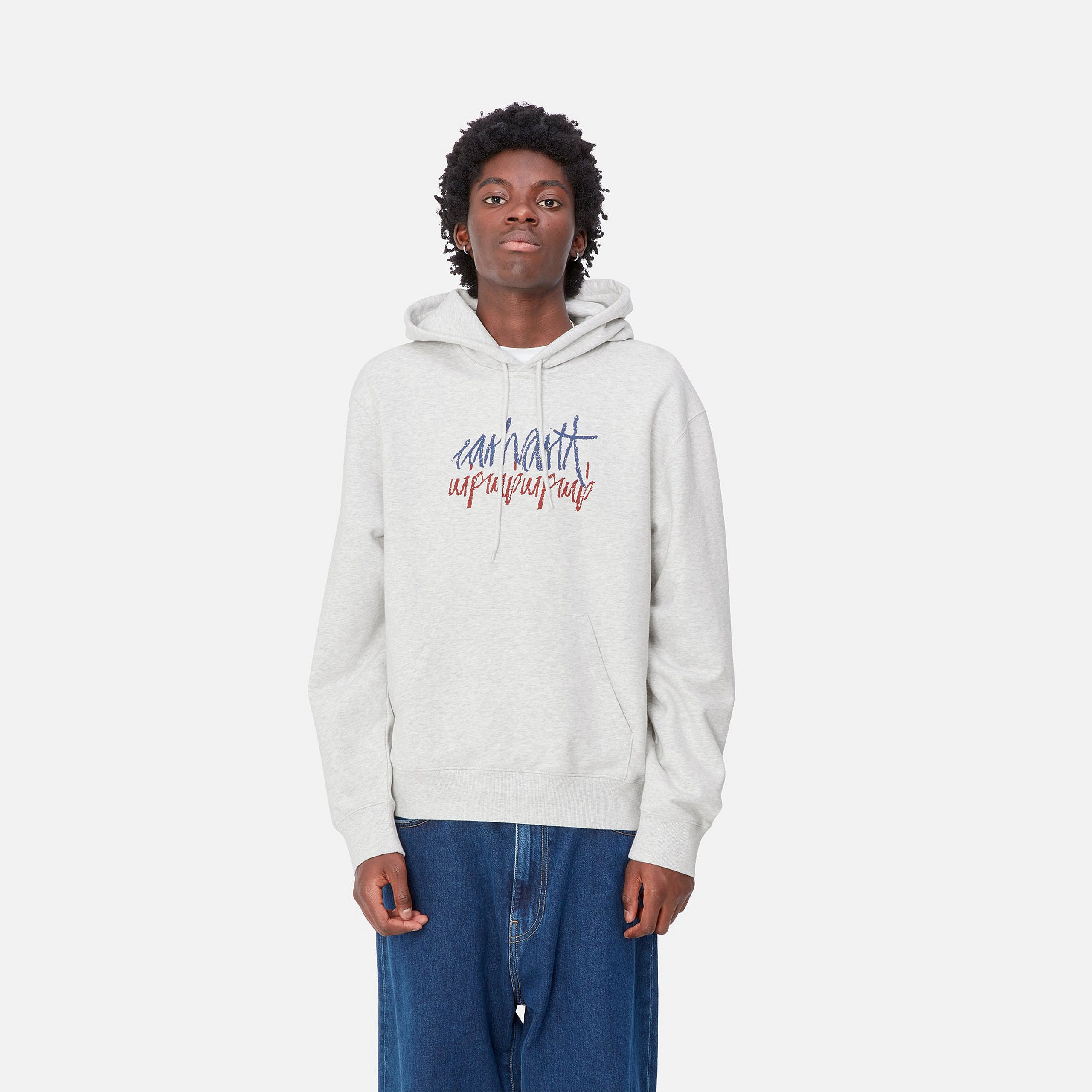 HOODED STEREO SWEAT - Ash Heather 2