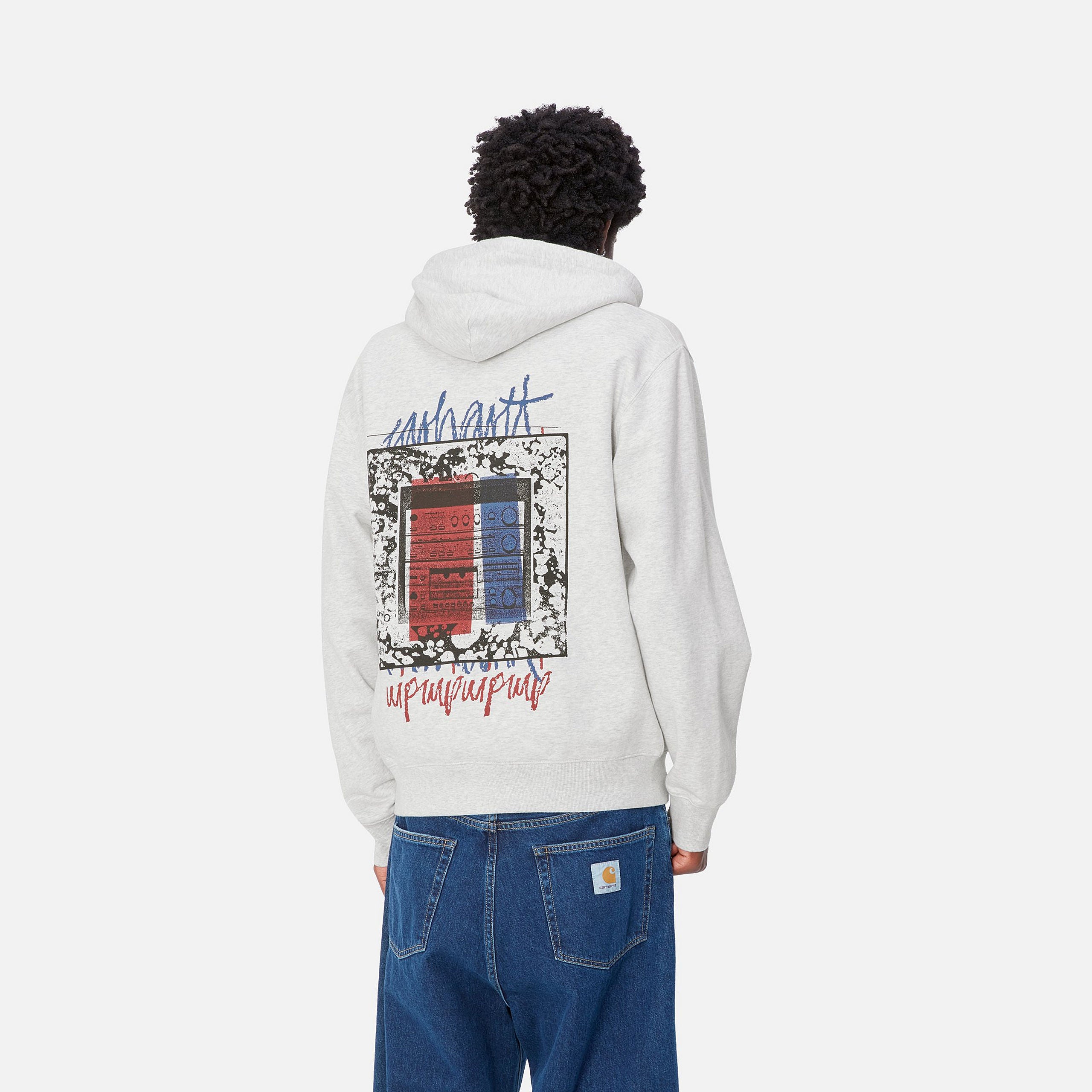HOODED STEREO SWEAT - Ash Heather 3