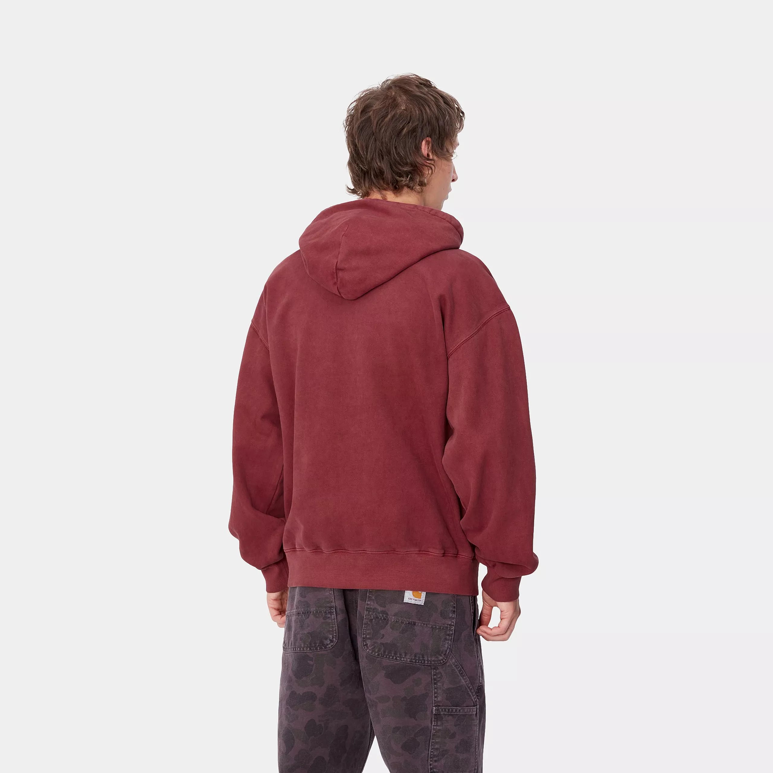 HOODED VISTA SWEAT - Scarlet (garment dyed)