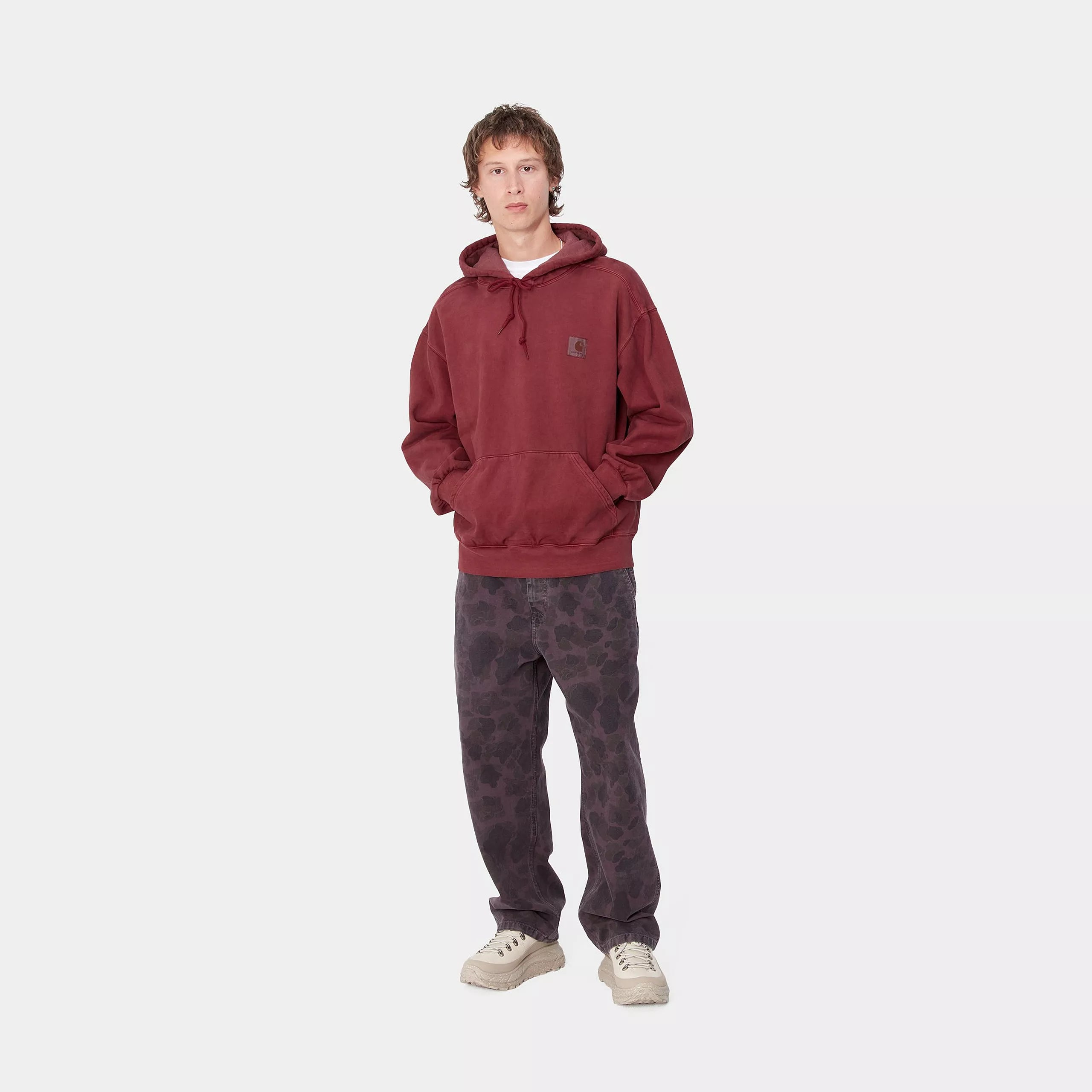 HOODED VISTA SWEAT - Scarlet (garment dyed) 4