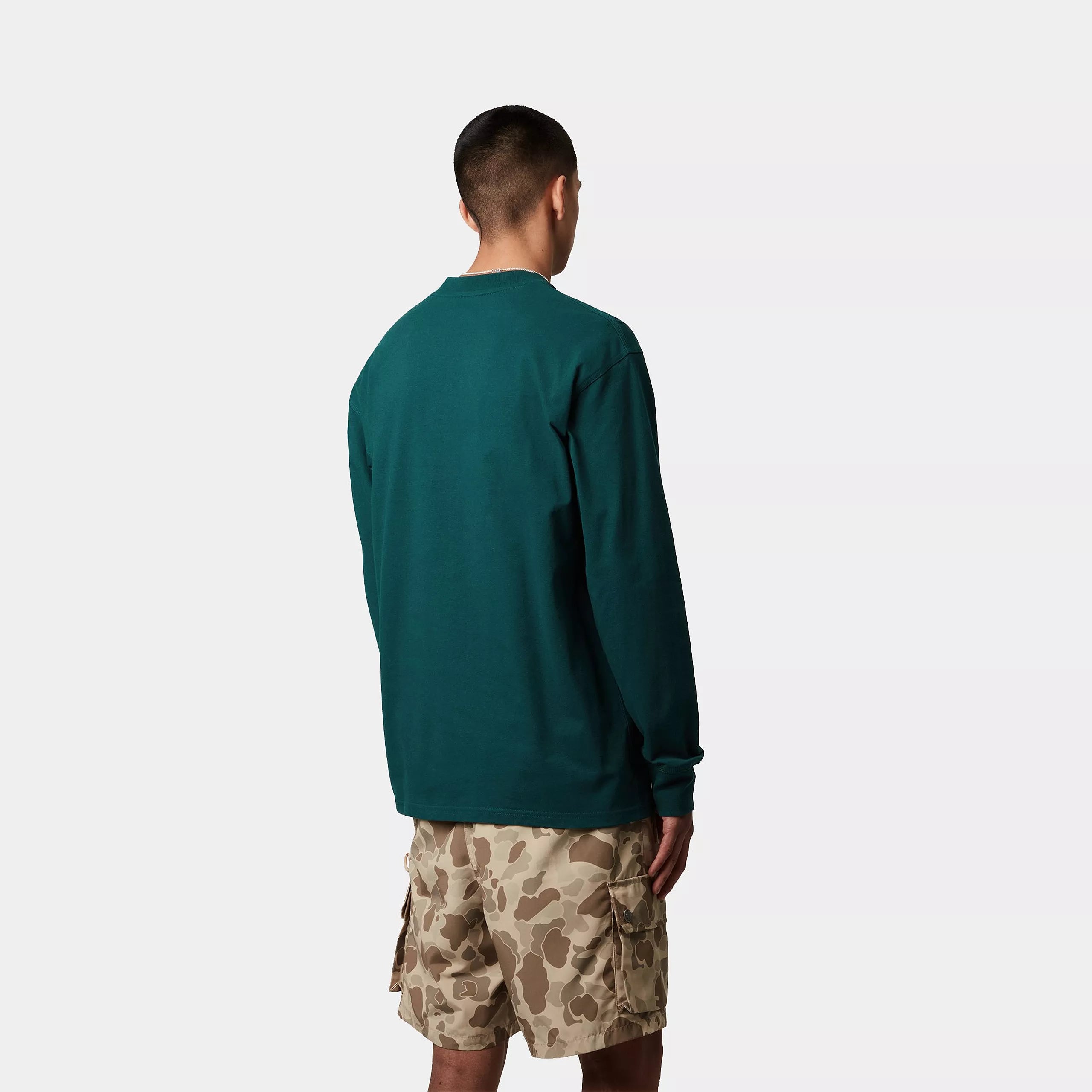 L/S AMERICAN SCRIPT T-SHIRT - Malachite 3