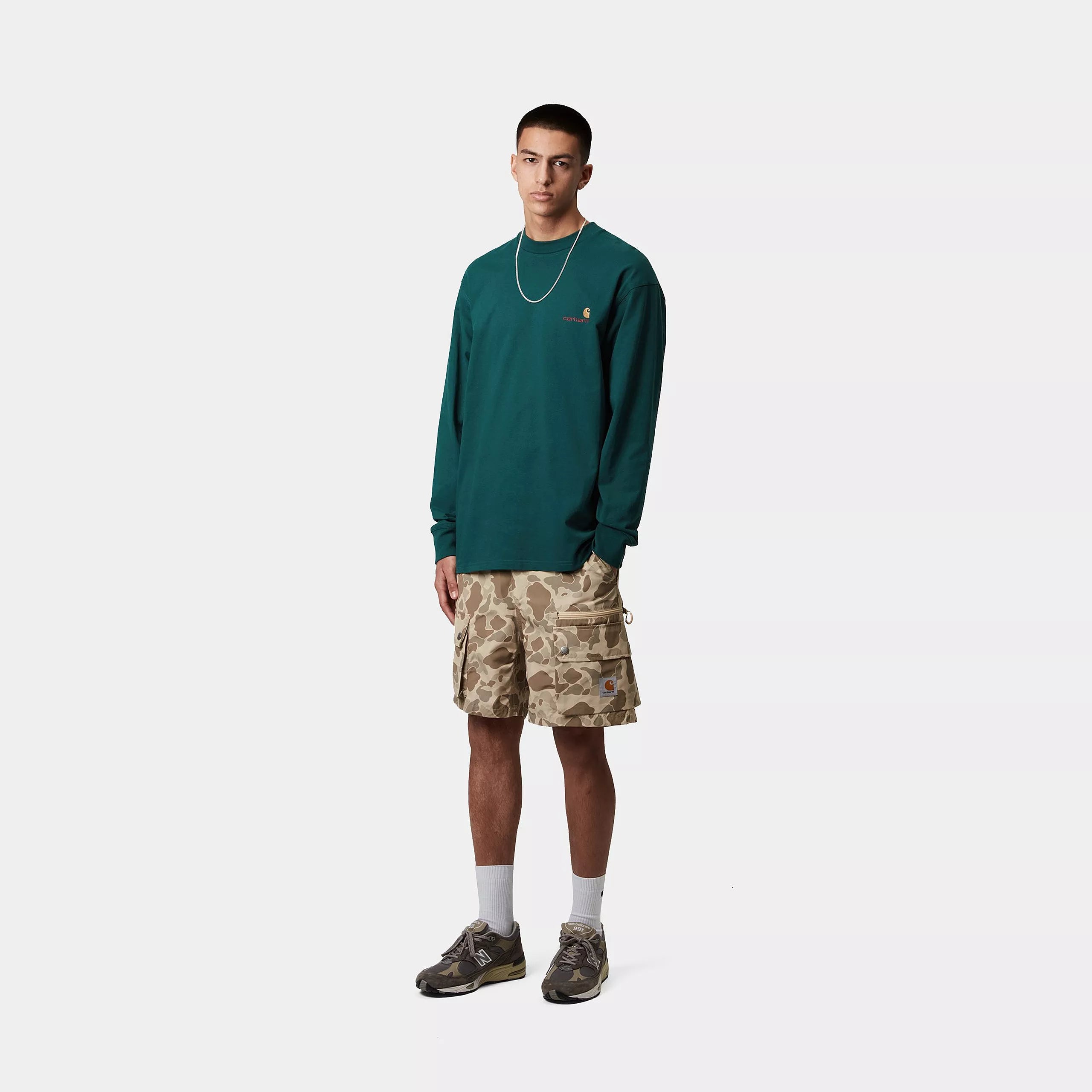 L/S AMERICAN SCRIPT T-SHIRT - Malachite 4