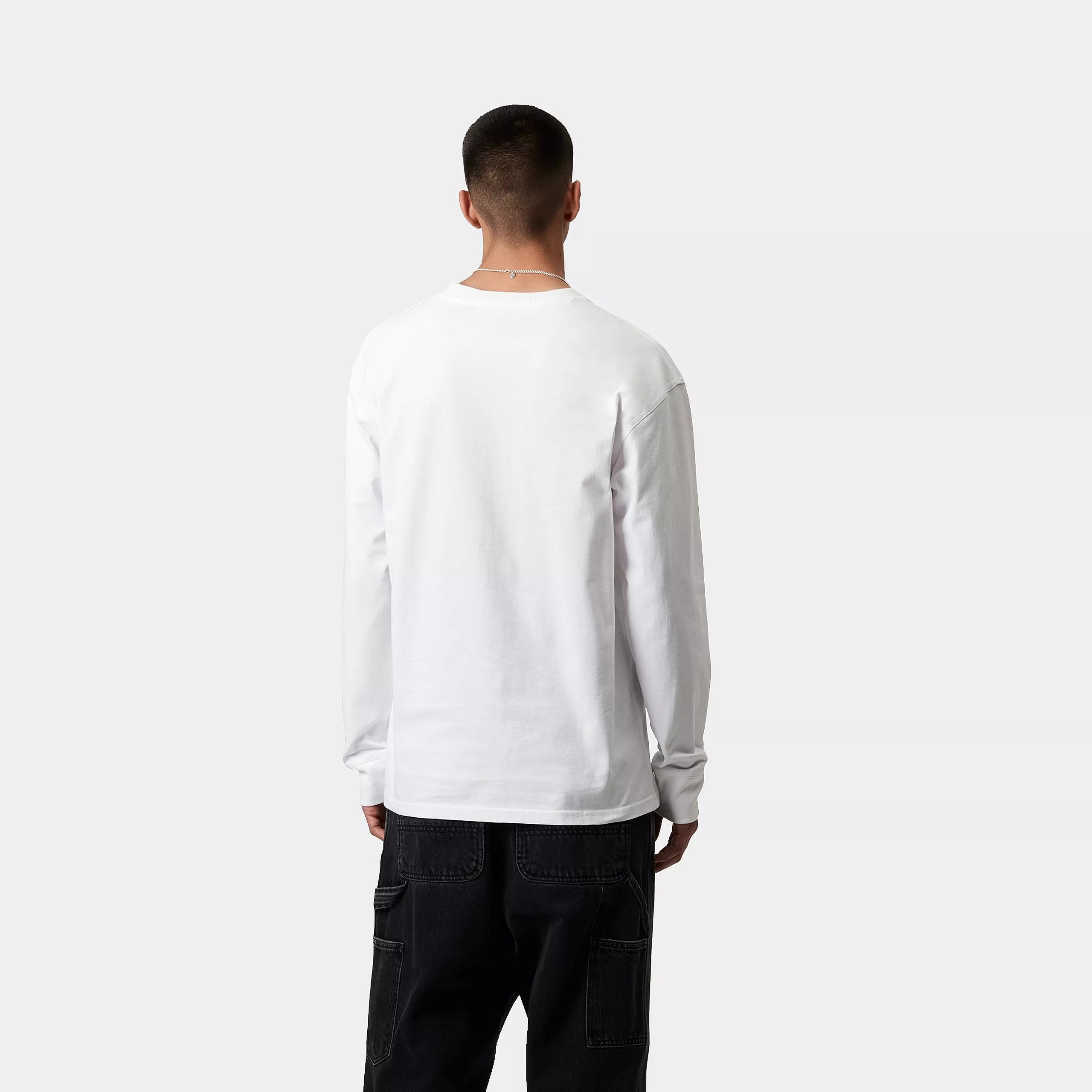 L/S AMERICAN SCRIPT T-SHIRT - White