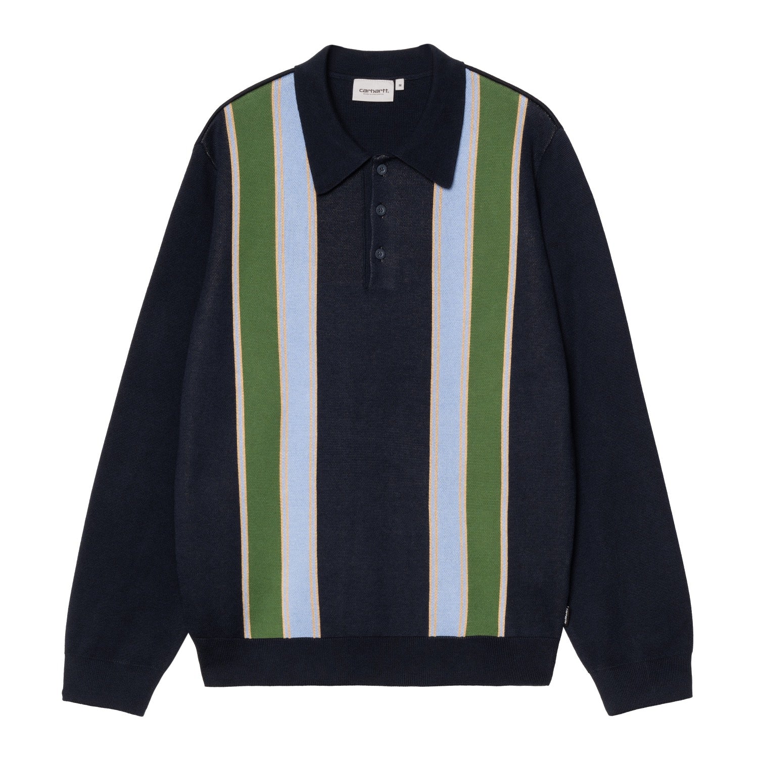 L/S ARLO POLO - Dark Navy / Kendricks Stripe, Tarragon