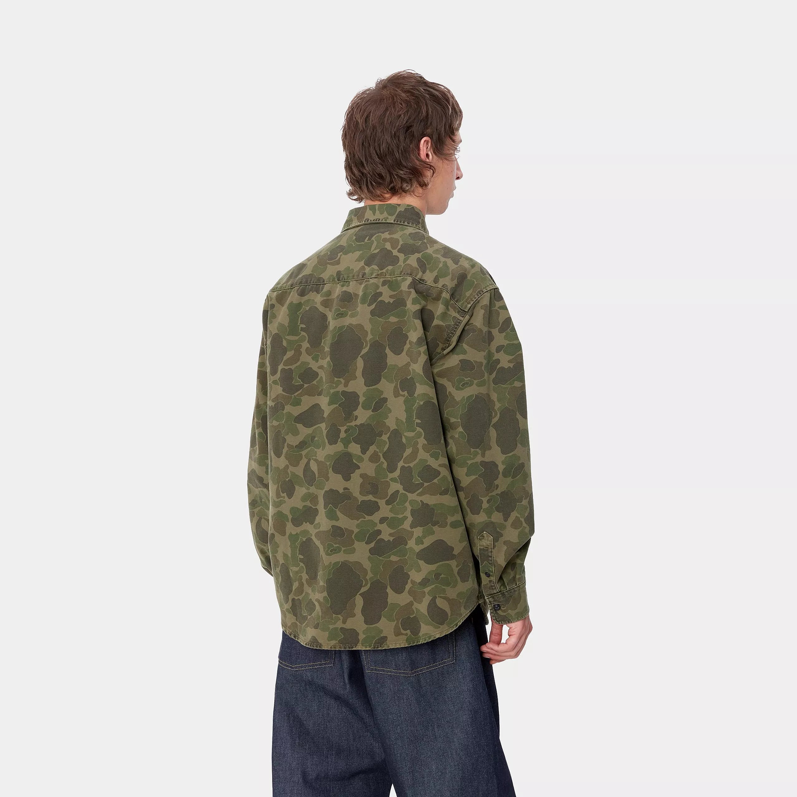 L/S DUCK SHIRT - Camo Duck, Green / Office Green