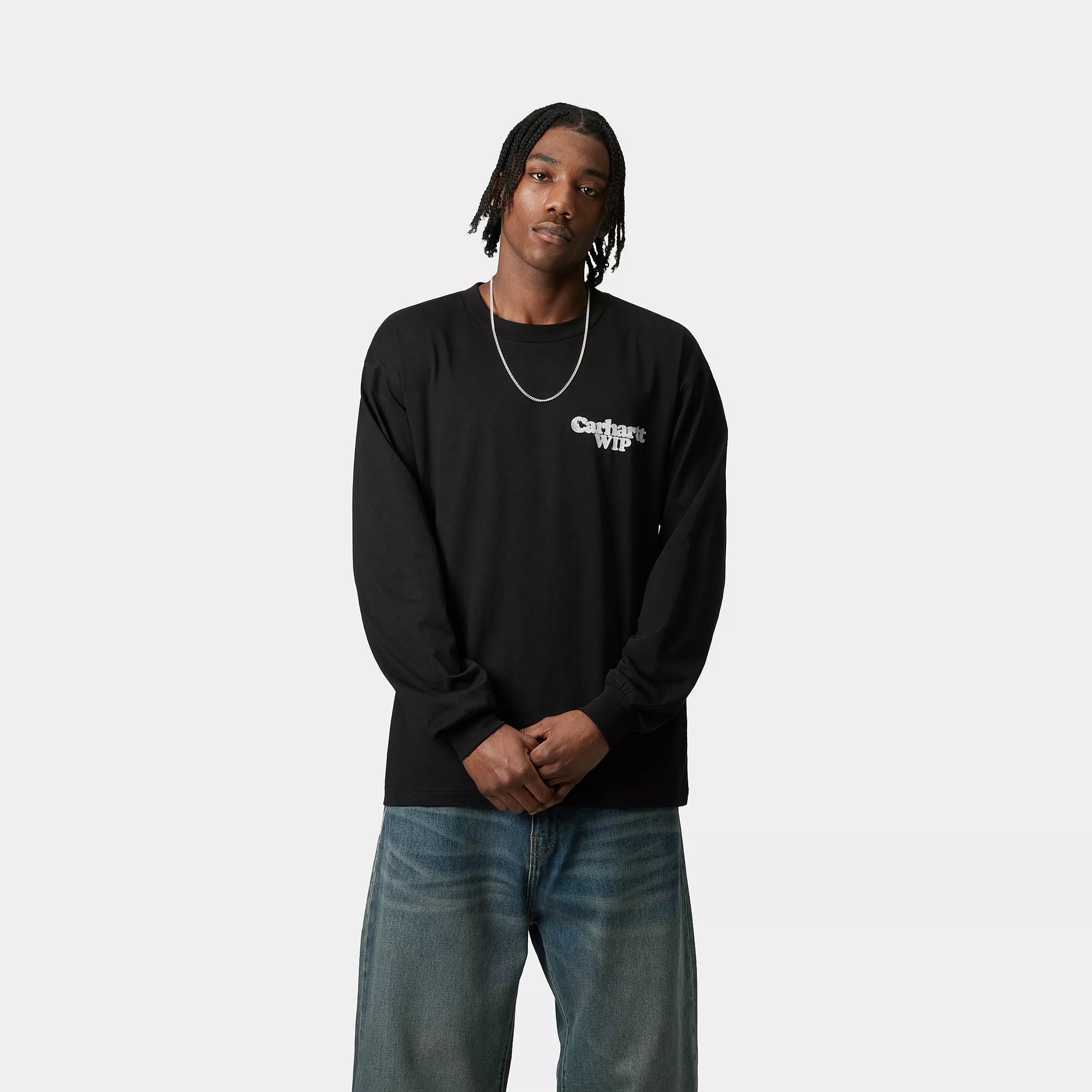 L/S CHAIN LINK T-SHIRT - Black / Silver 2