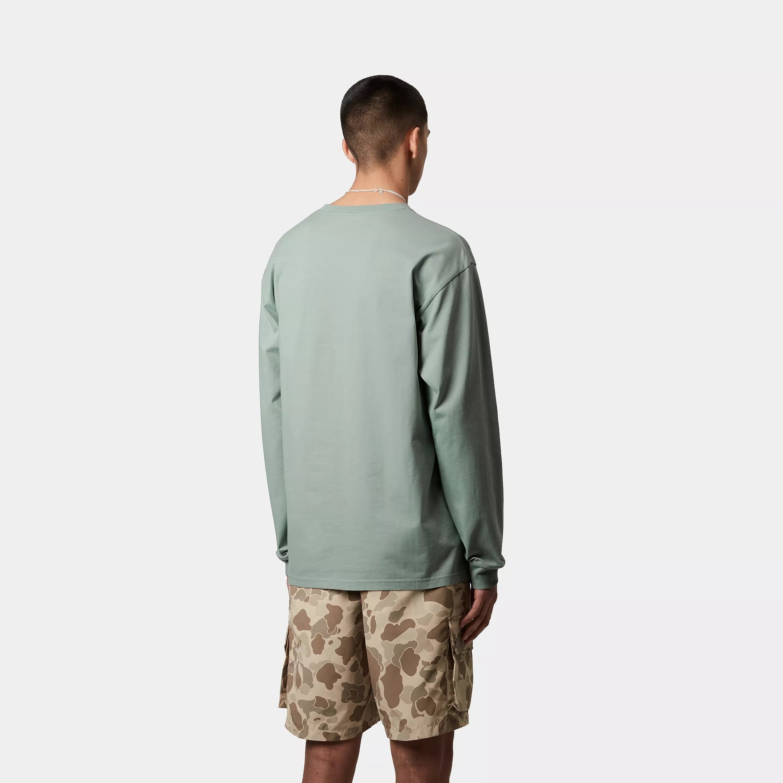 L/S CHASE T-SHIRT - Frosted Green / Gold