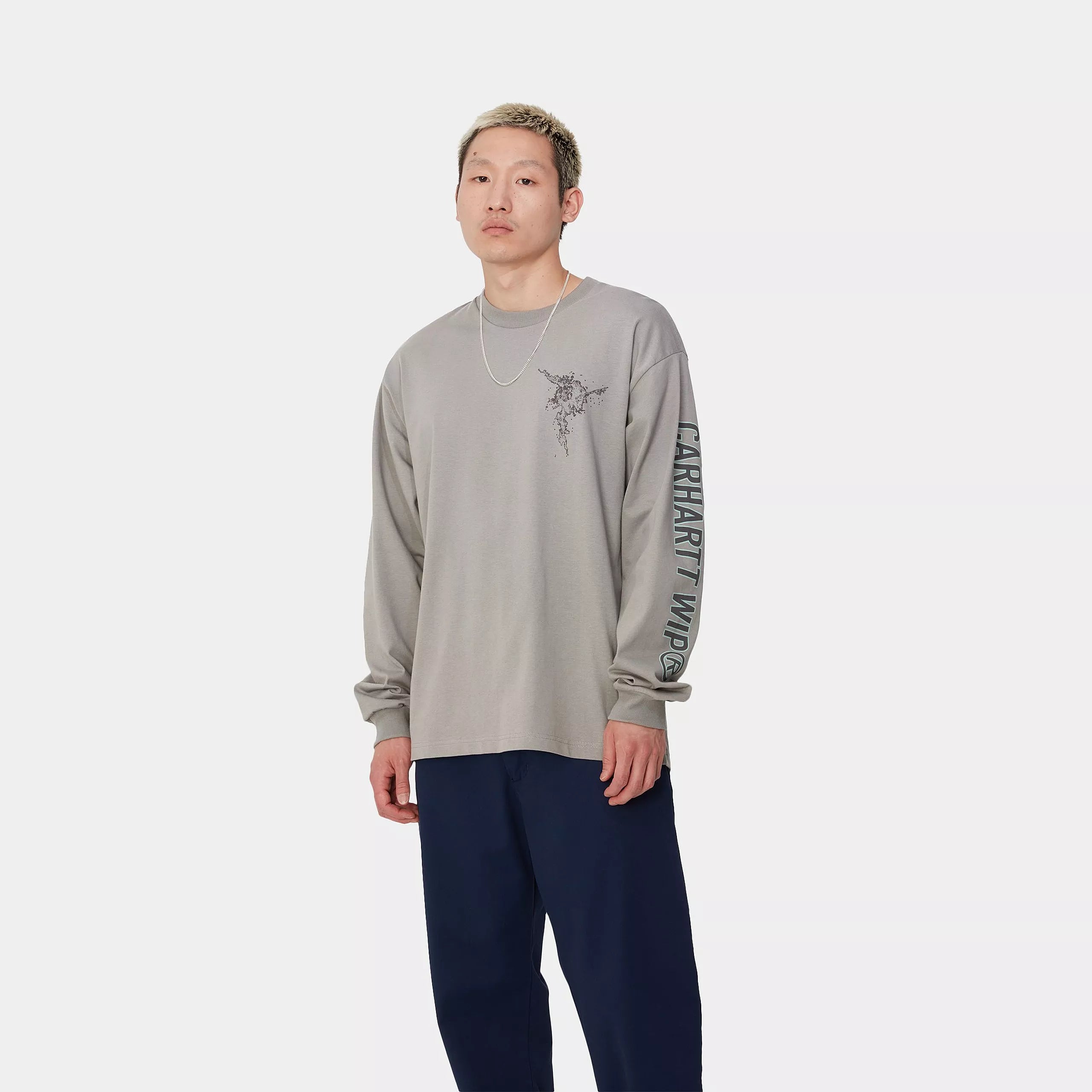 L/S COORDINATE T-SHIRT - Misty Grey