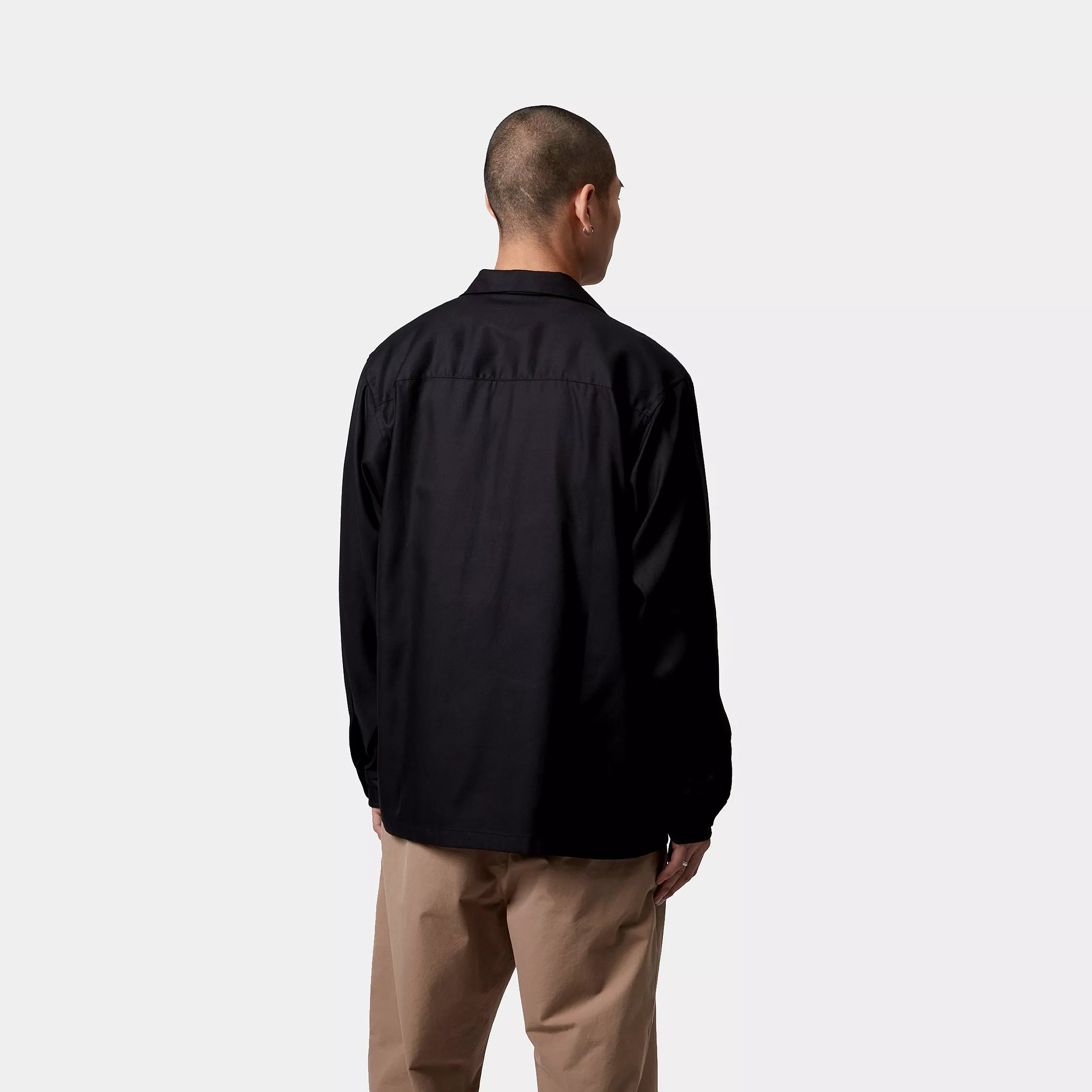 L/S DELANEY SHIRT - Black / Silver Pine