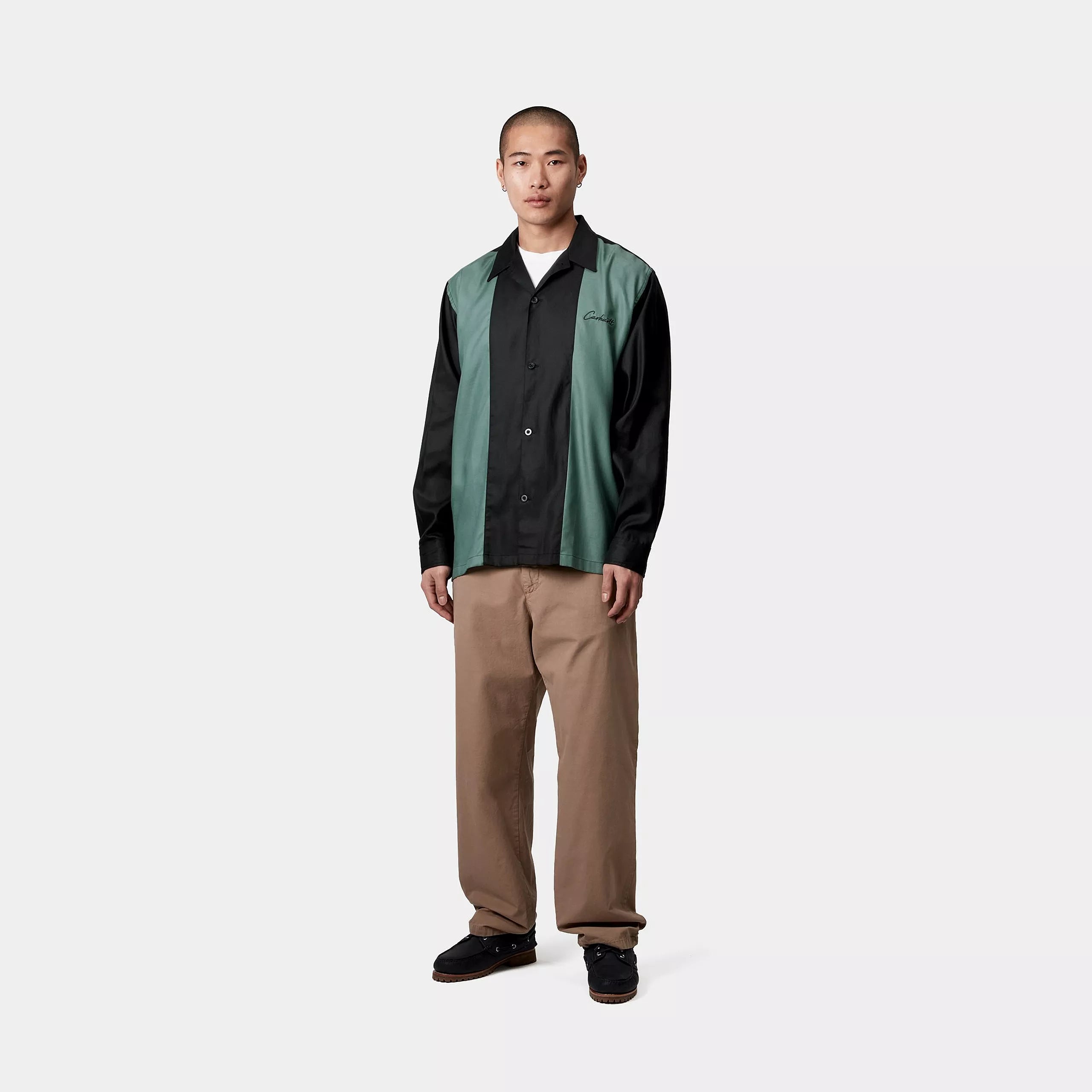 L/S DELANEY SHIRT - Black / Silver Pine 4