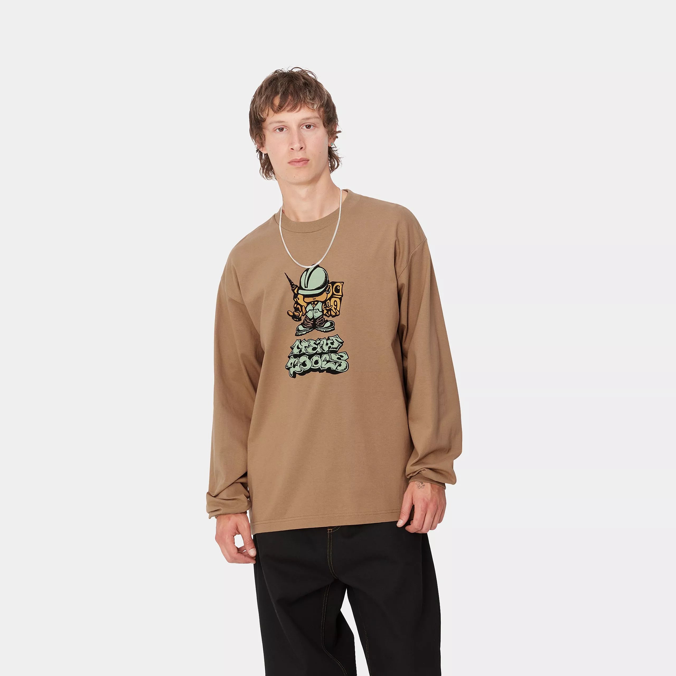 L/S DRILLBOY T-SHIRT - Peanut