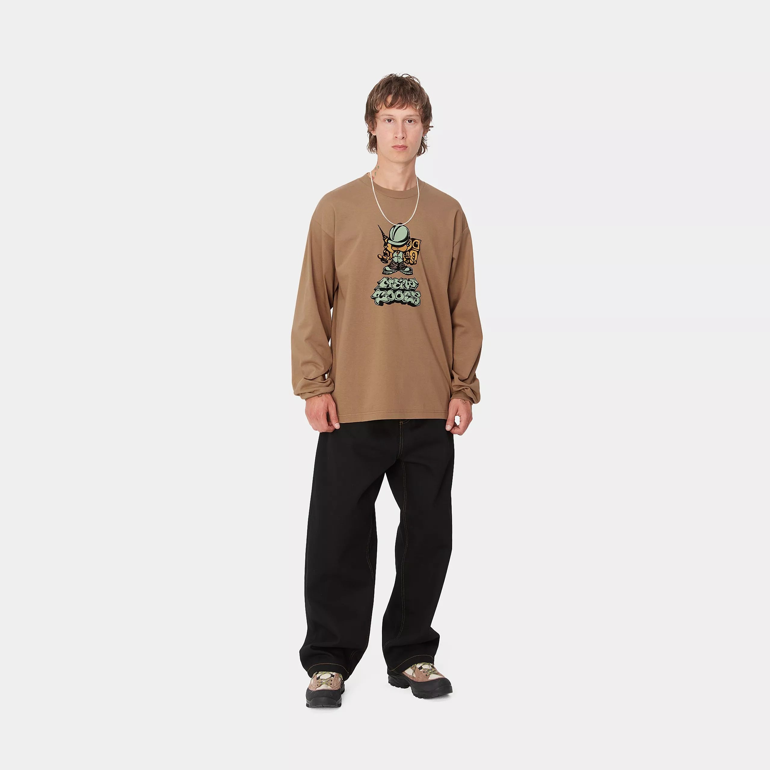 L/S DRILLBOY T-SHIRT - Peanut