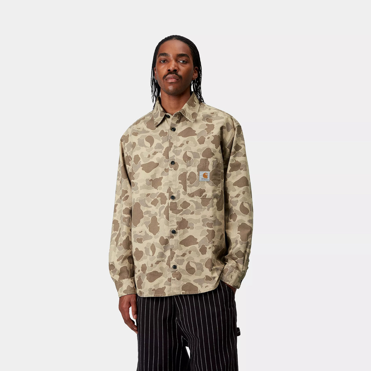 L/S DUCK SHIRT - Camo Duck, Desert (stone washed) 2