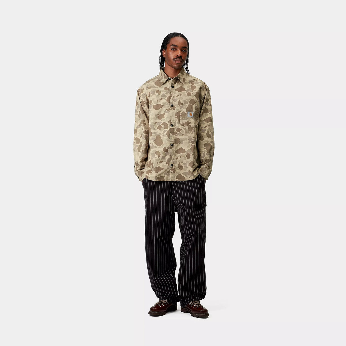 L/S DUCK SHIRT - Camo Duck, Desert (stone washed) 4
