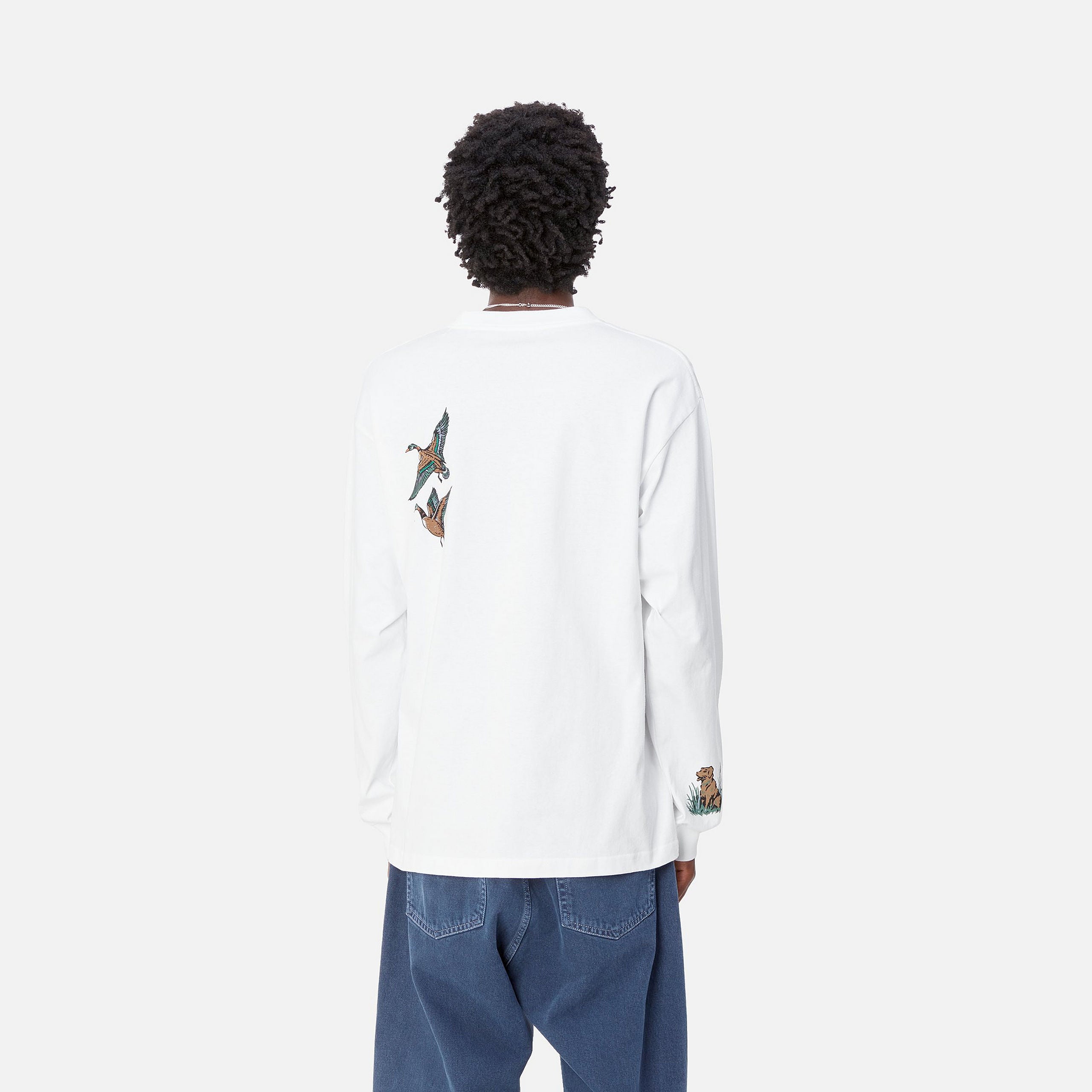 L/S DUCKS T-SHIRT - White