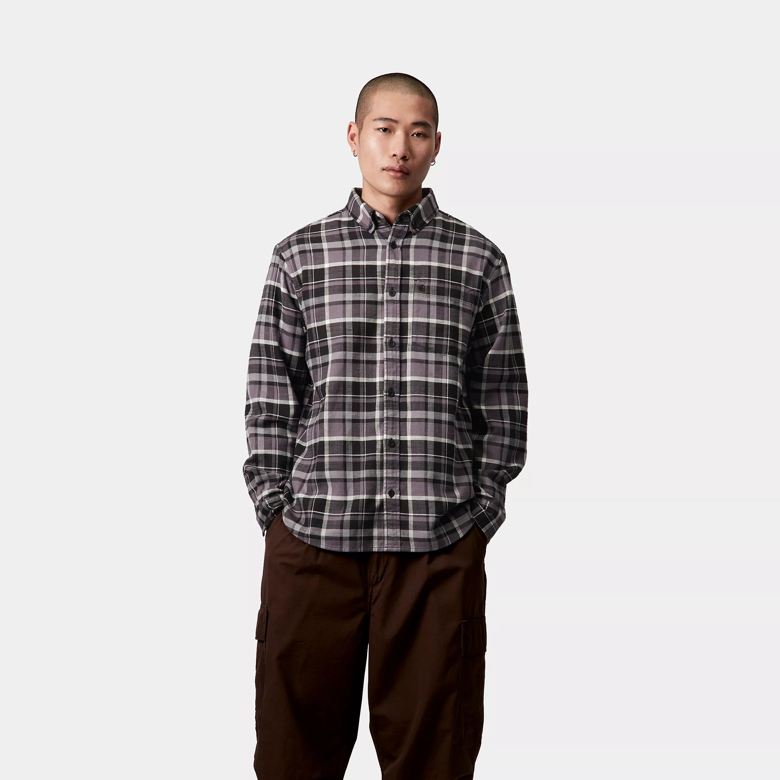 L/S FENDRICK SHIRT - Fendrick Check, Black