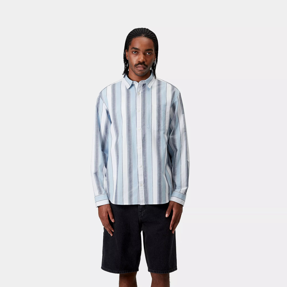 L/S KENDRICKS SHIRT - Kendricks Stripe, Blue 2