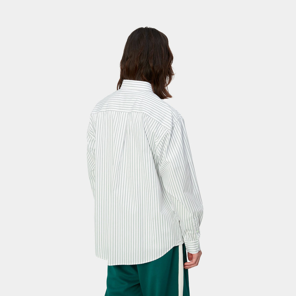 L/S LINUS SHIRT - Linus Stripe, Chervil / White