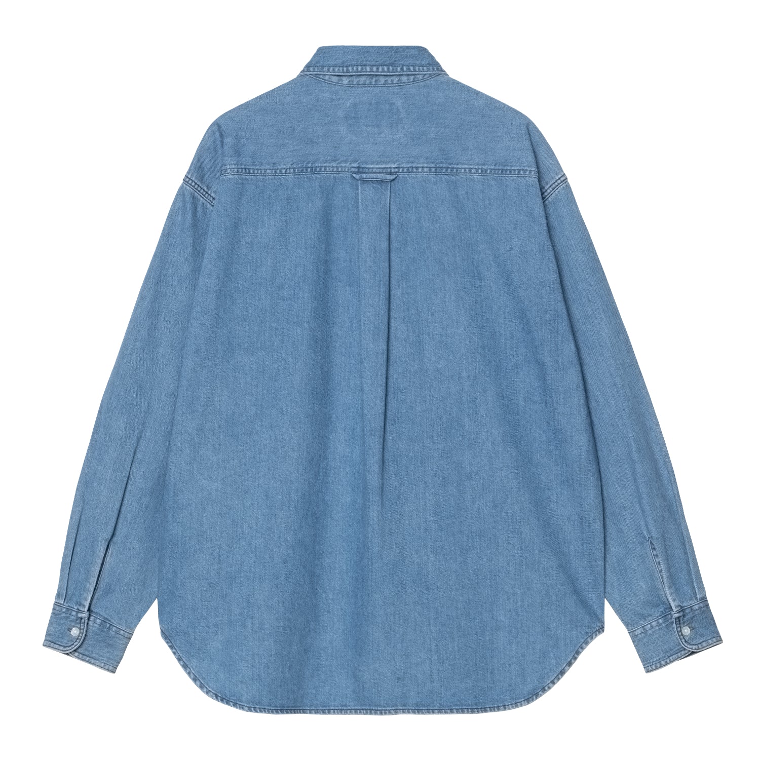 L/S LUCAS SHIRT - Blue (stone washed)