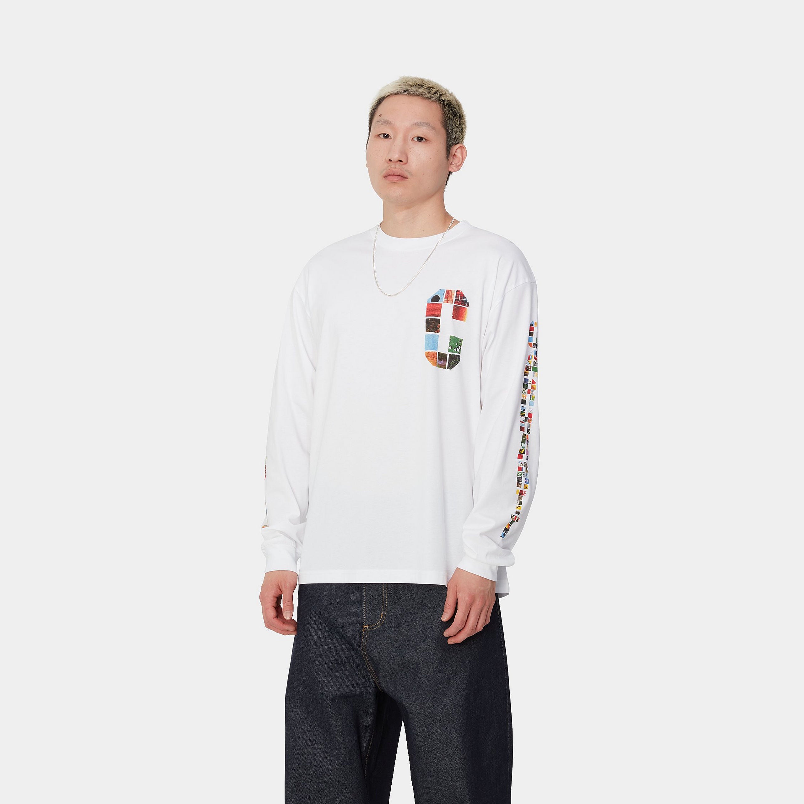 L/S MACHINE 89 T-SHIRT - White