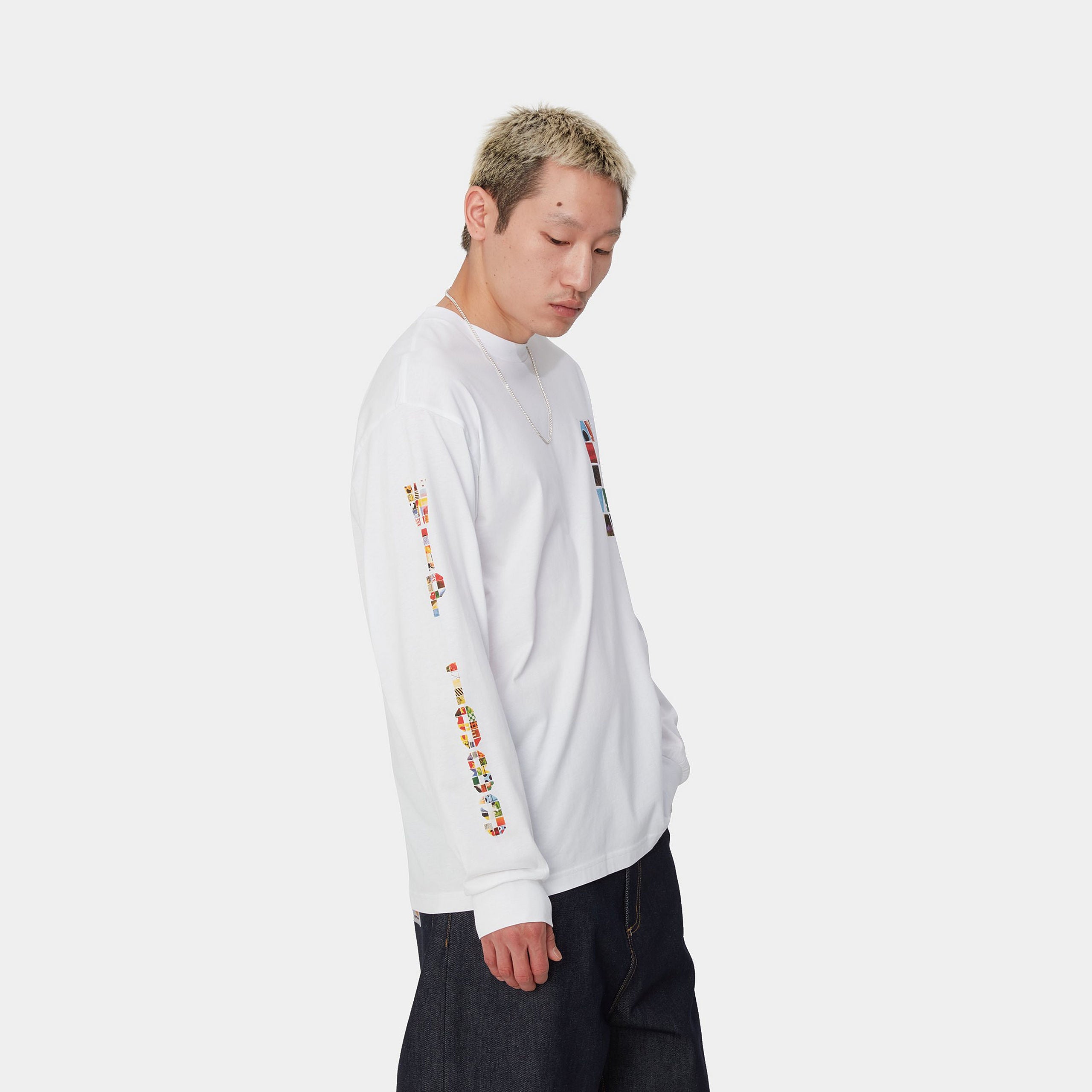 L/S MACHINE 89 T-SHIRT - White