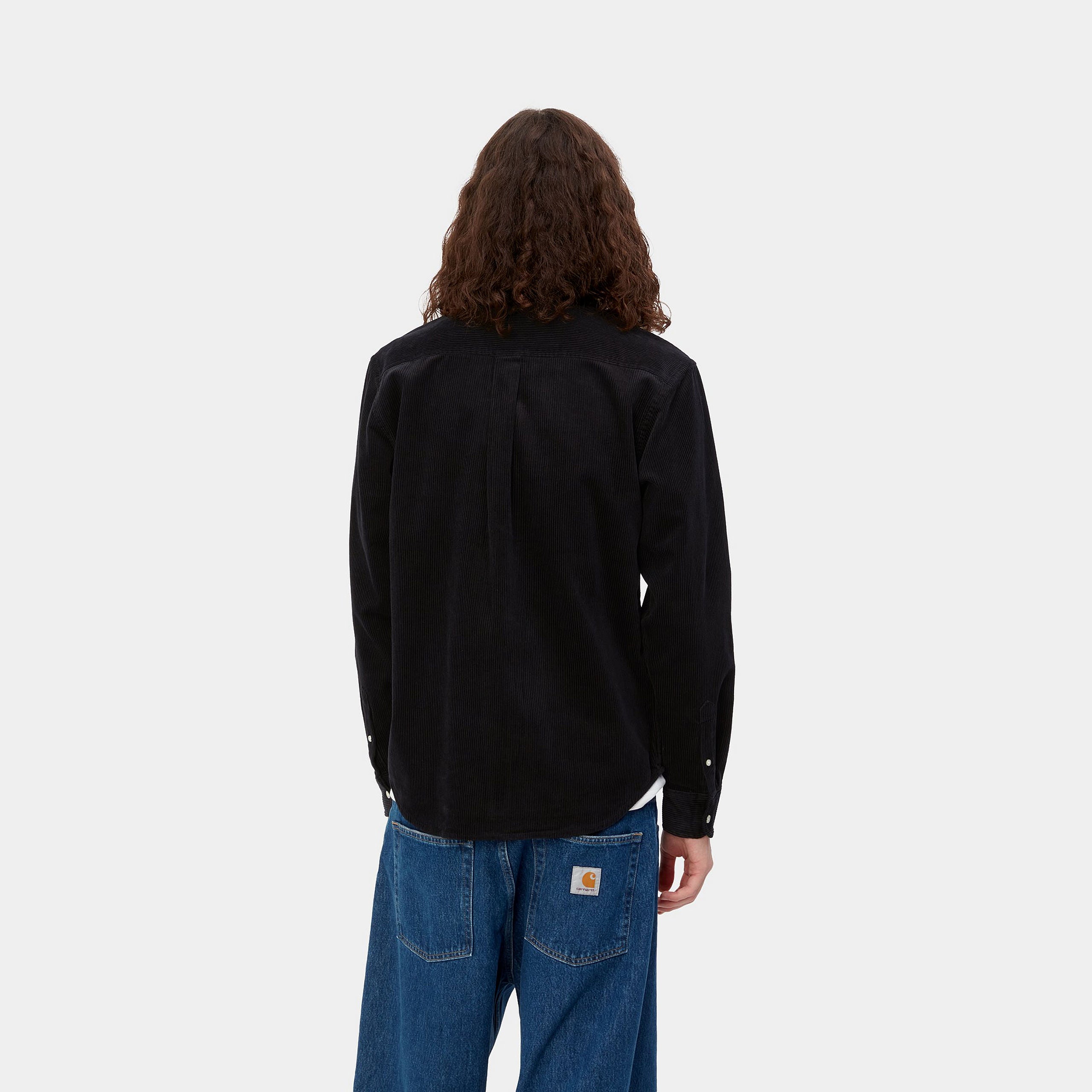 L/S MADISON CORD SHIRT - Black / Wax