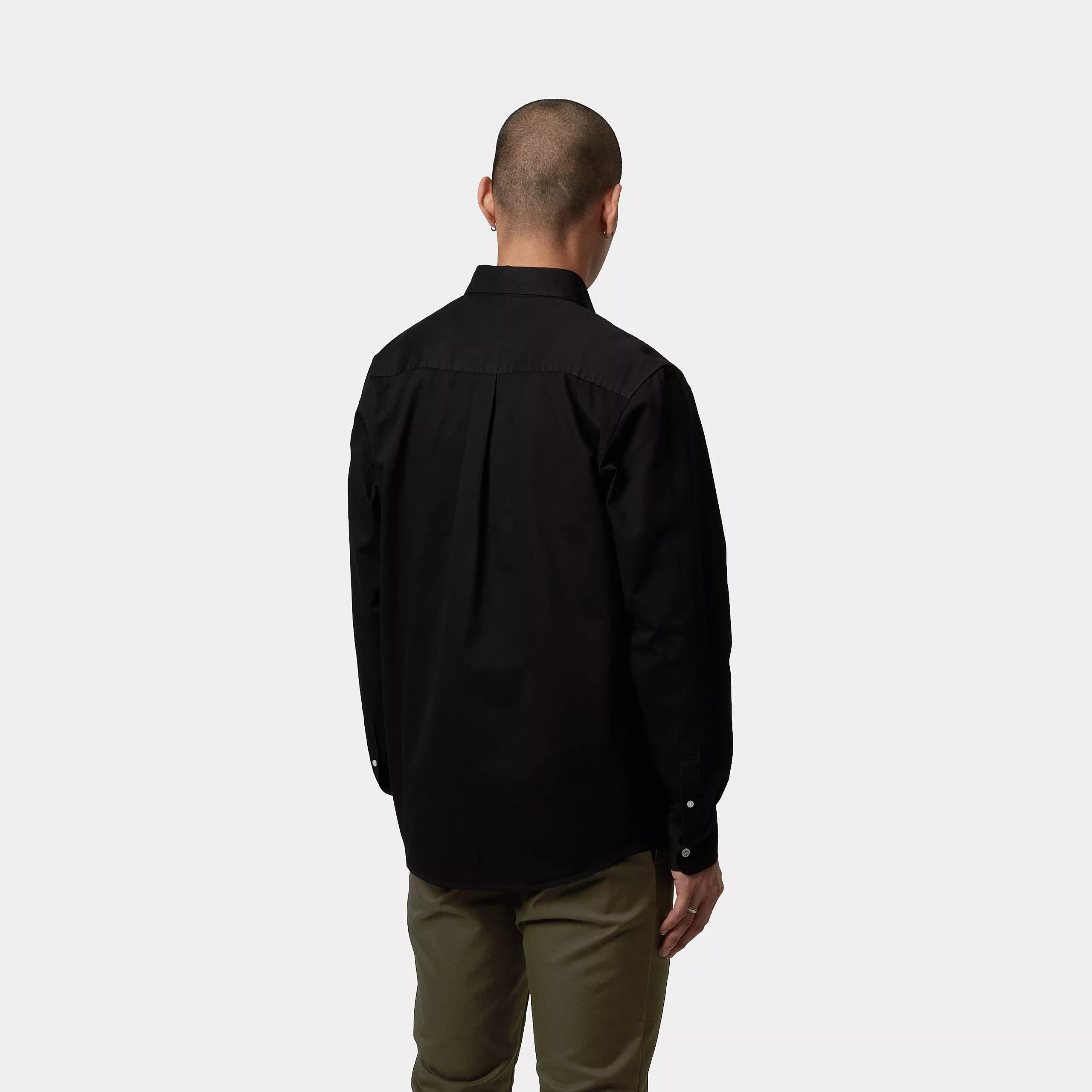 L/S MADISON SHIRT - Black / White