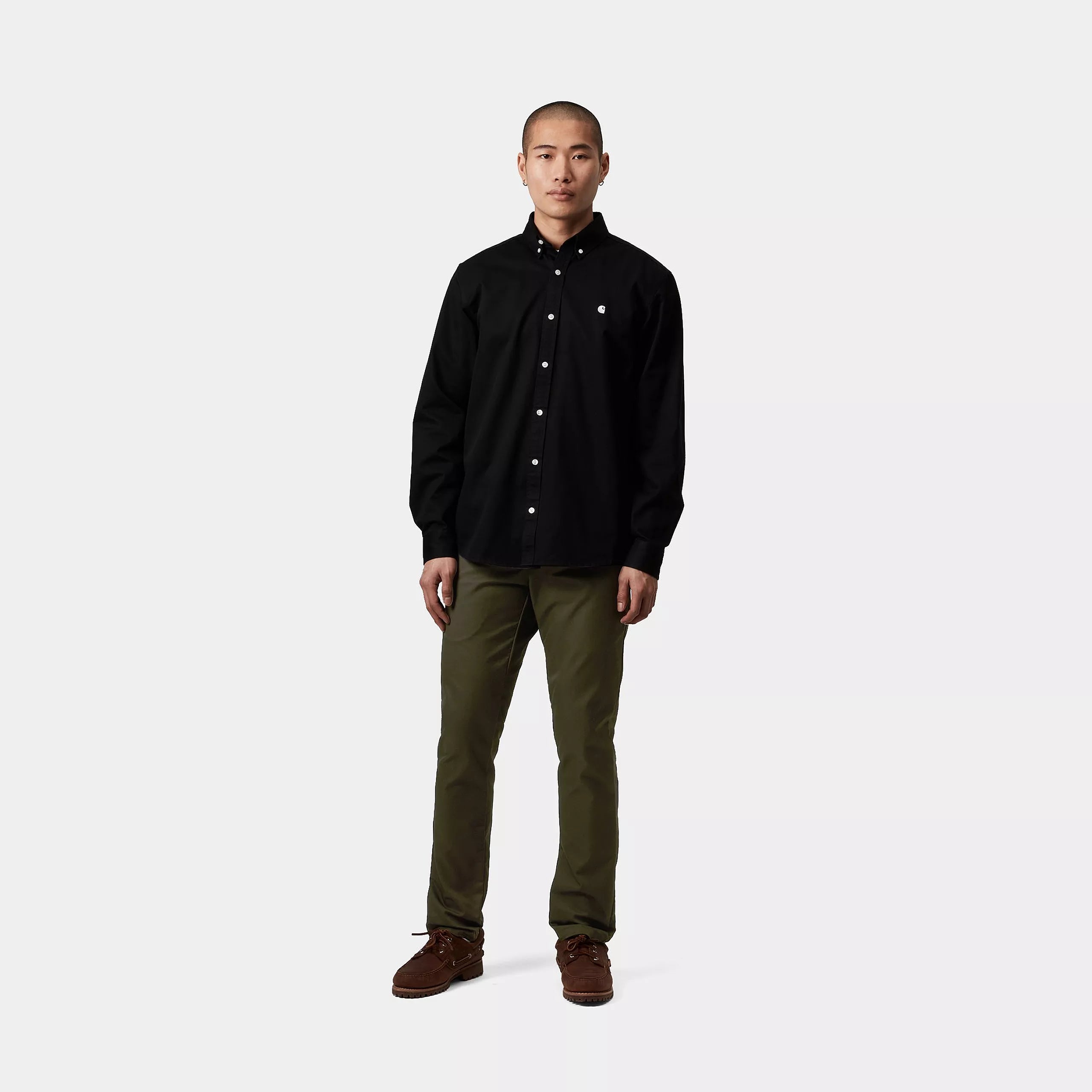 L/S MADISON SHIRT - Black / White 4