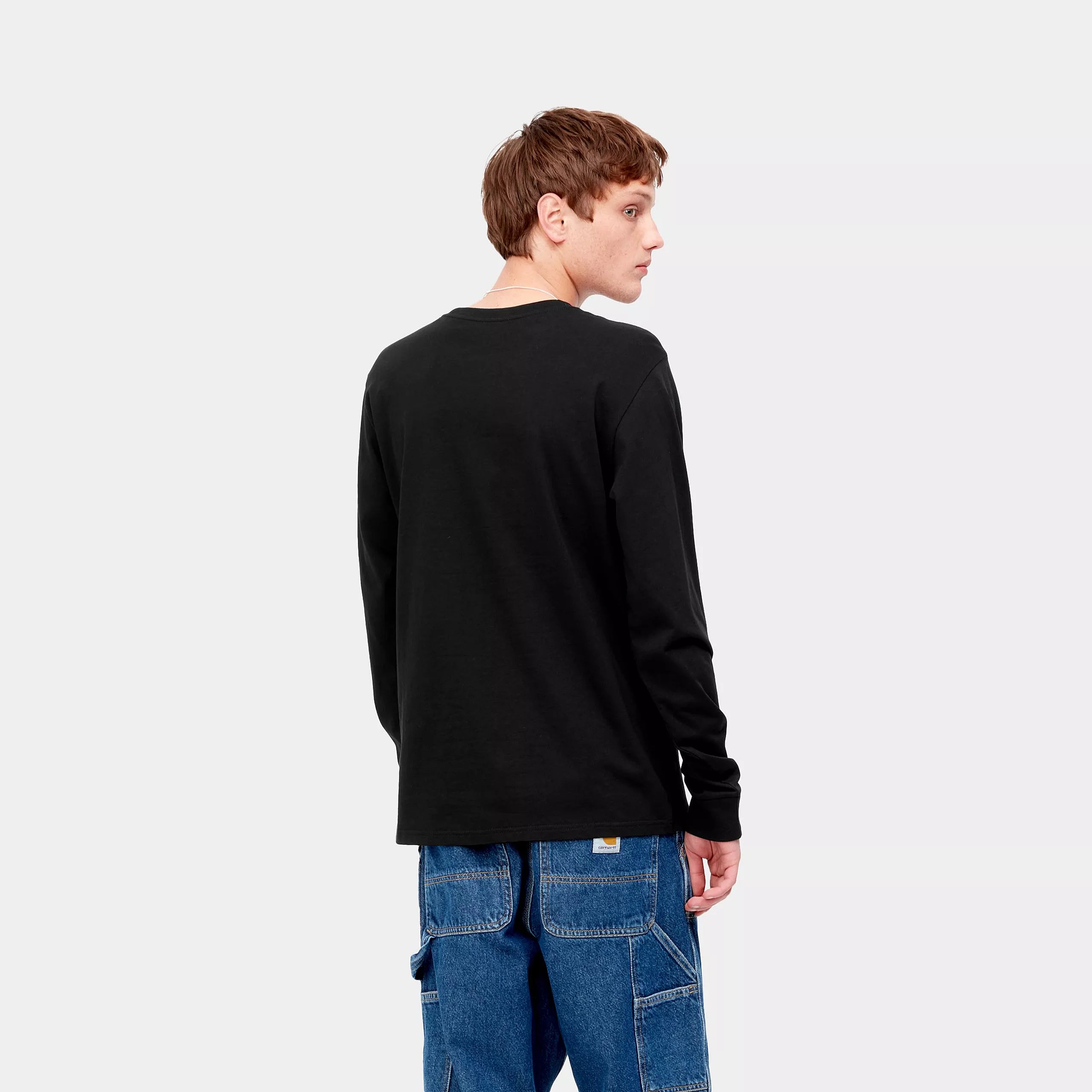 L/S POCKET T-SHIRT - Black