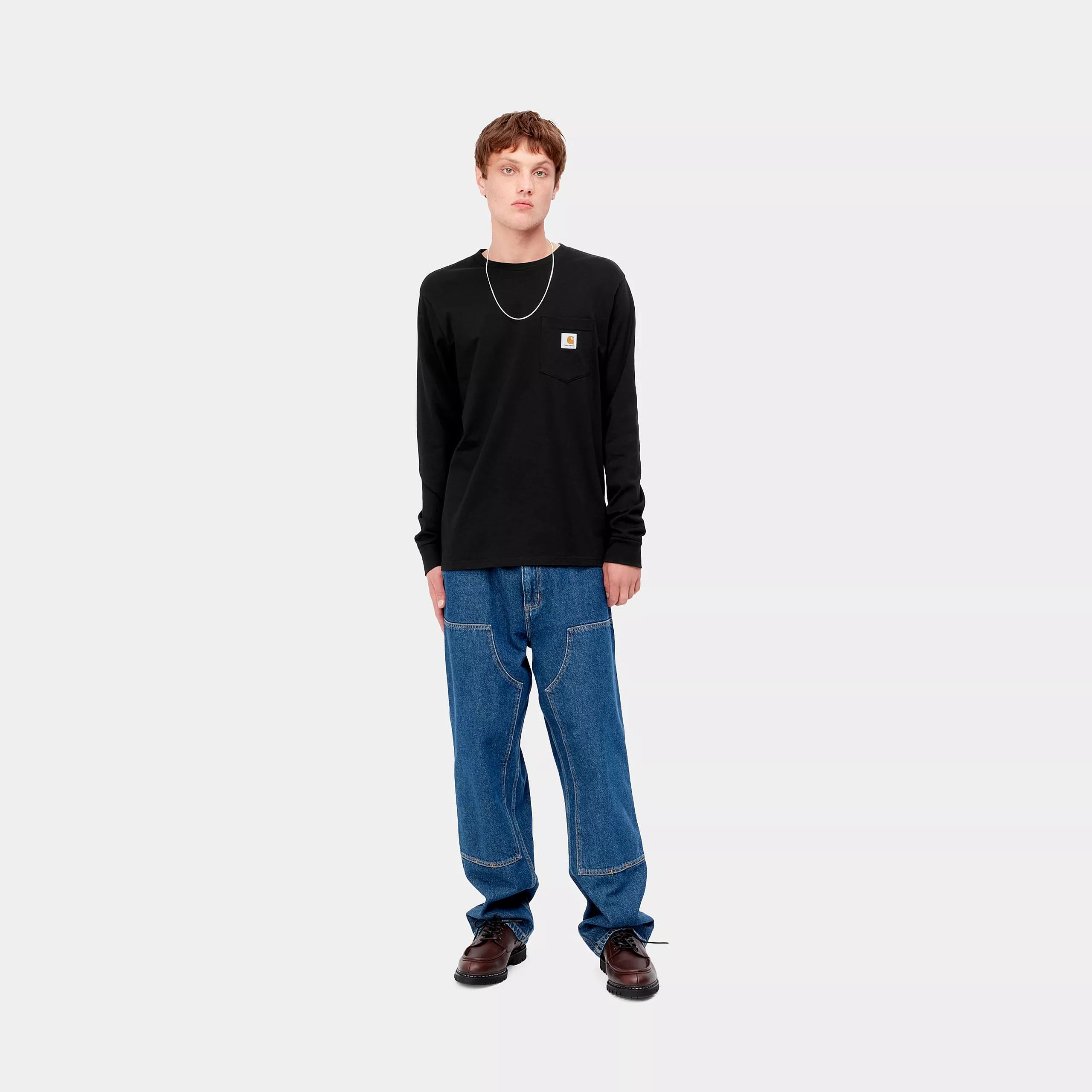 L/S POCKET T-SHIRT - Black