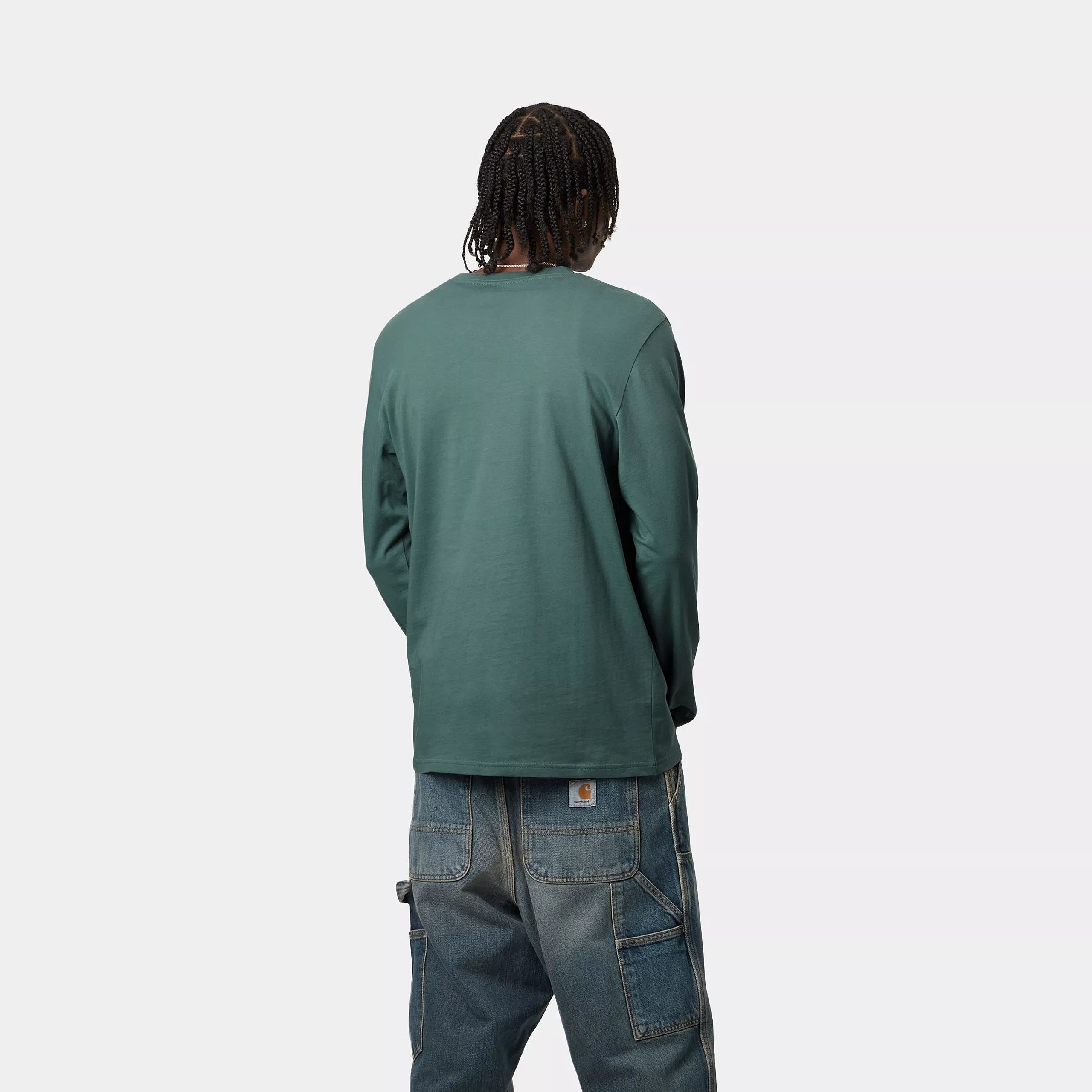 L/S POCKET T-SHIRT - Silver Pine 3