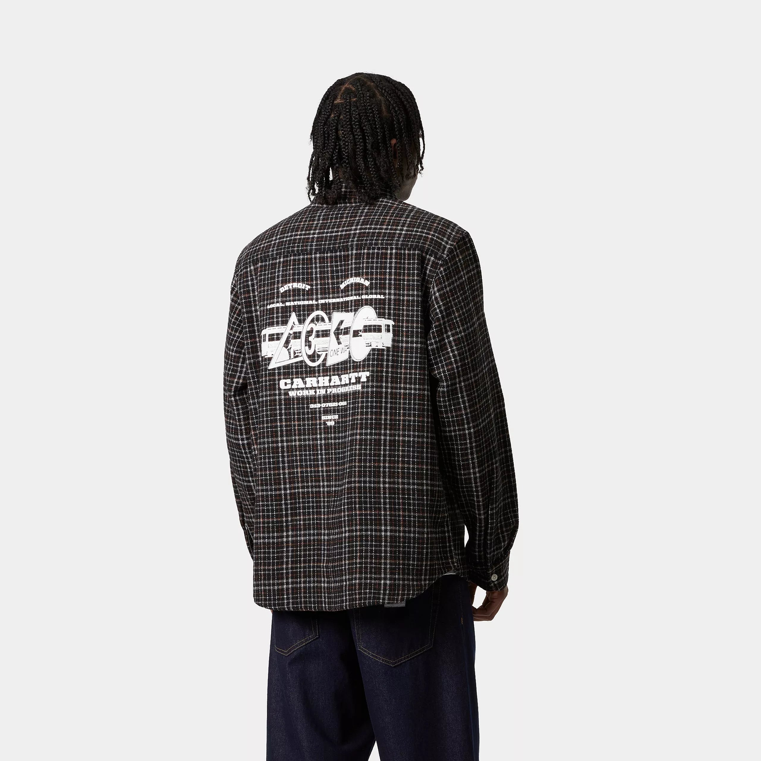 L/S RUNAWAY MILLETT SHIRT - Millett Check, Black / Wax