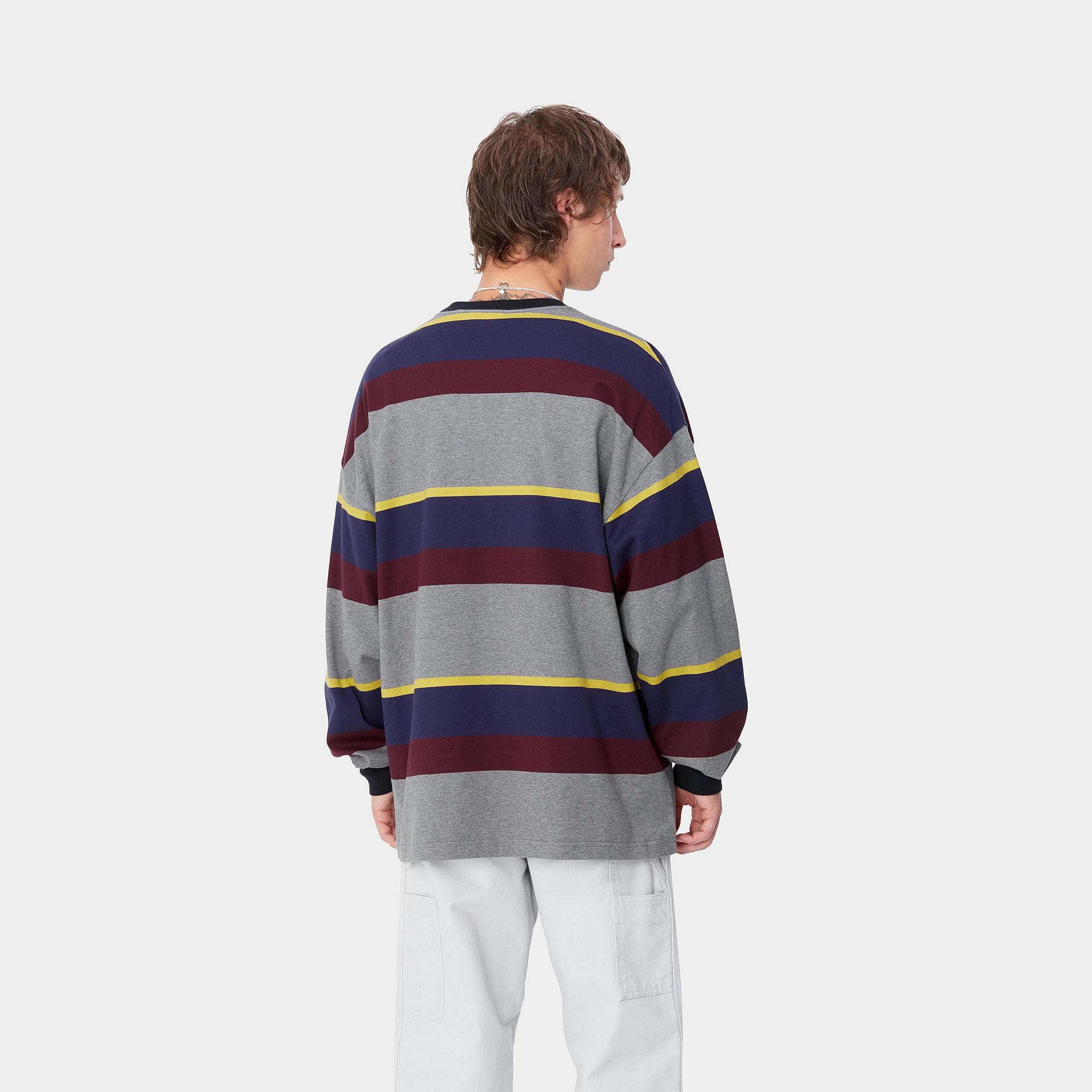 L/S SUNDLING T-SHIRT - Sundling Stripe, Aura