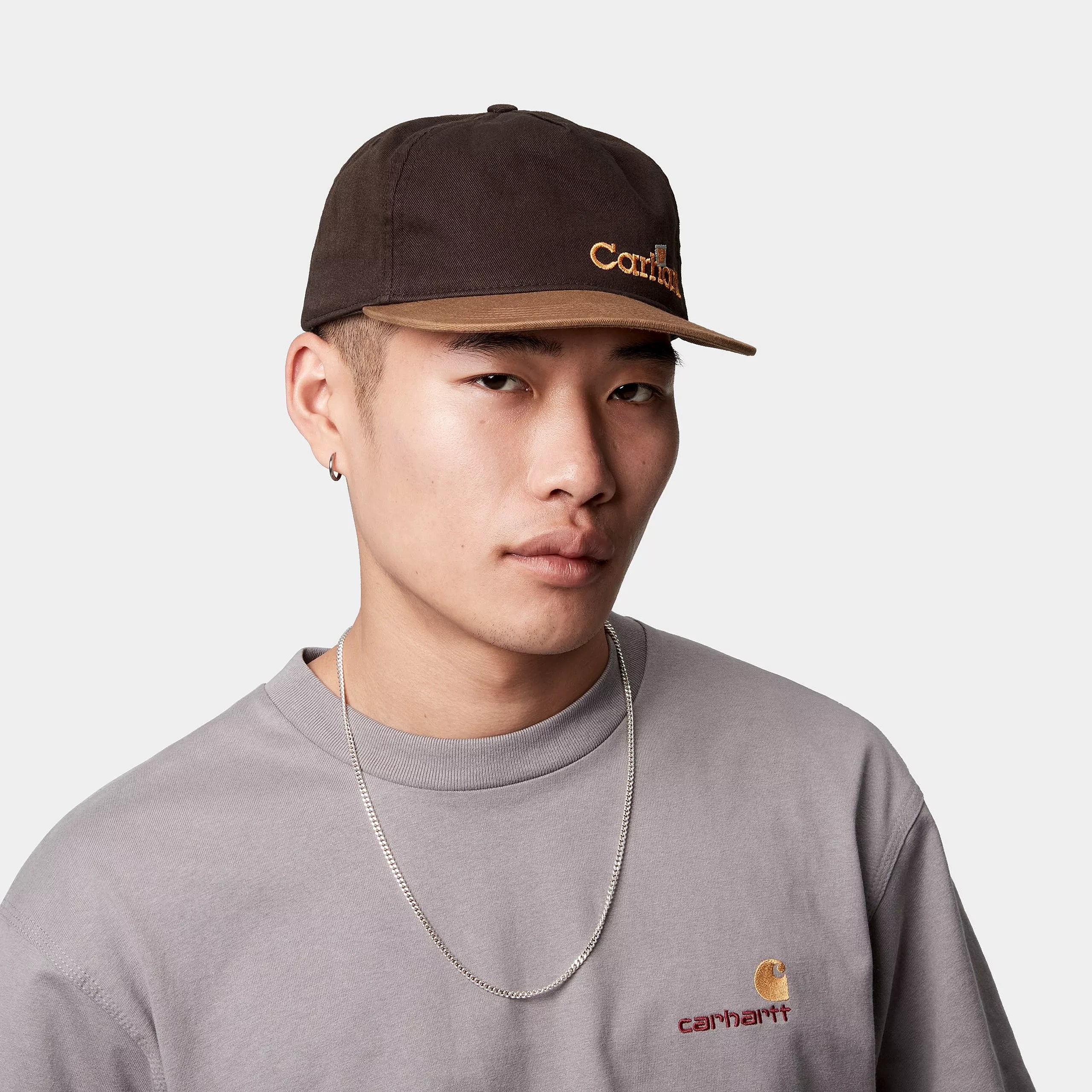 LABEL SCRIPT COACH CAP - Brown