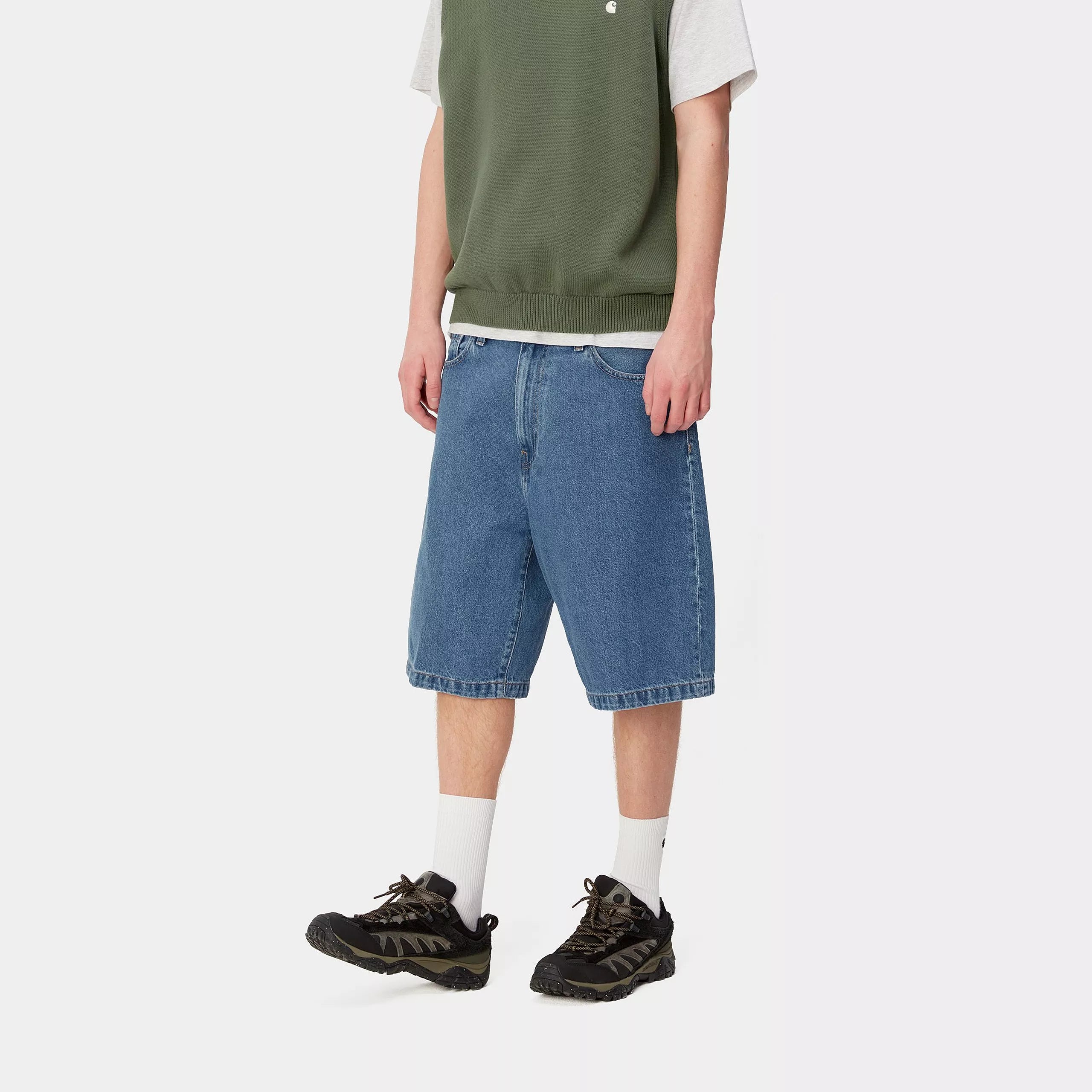 LANDON SHORT - Blue (heavy stone wash)