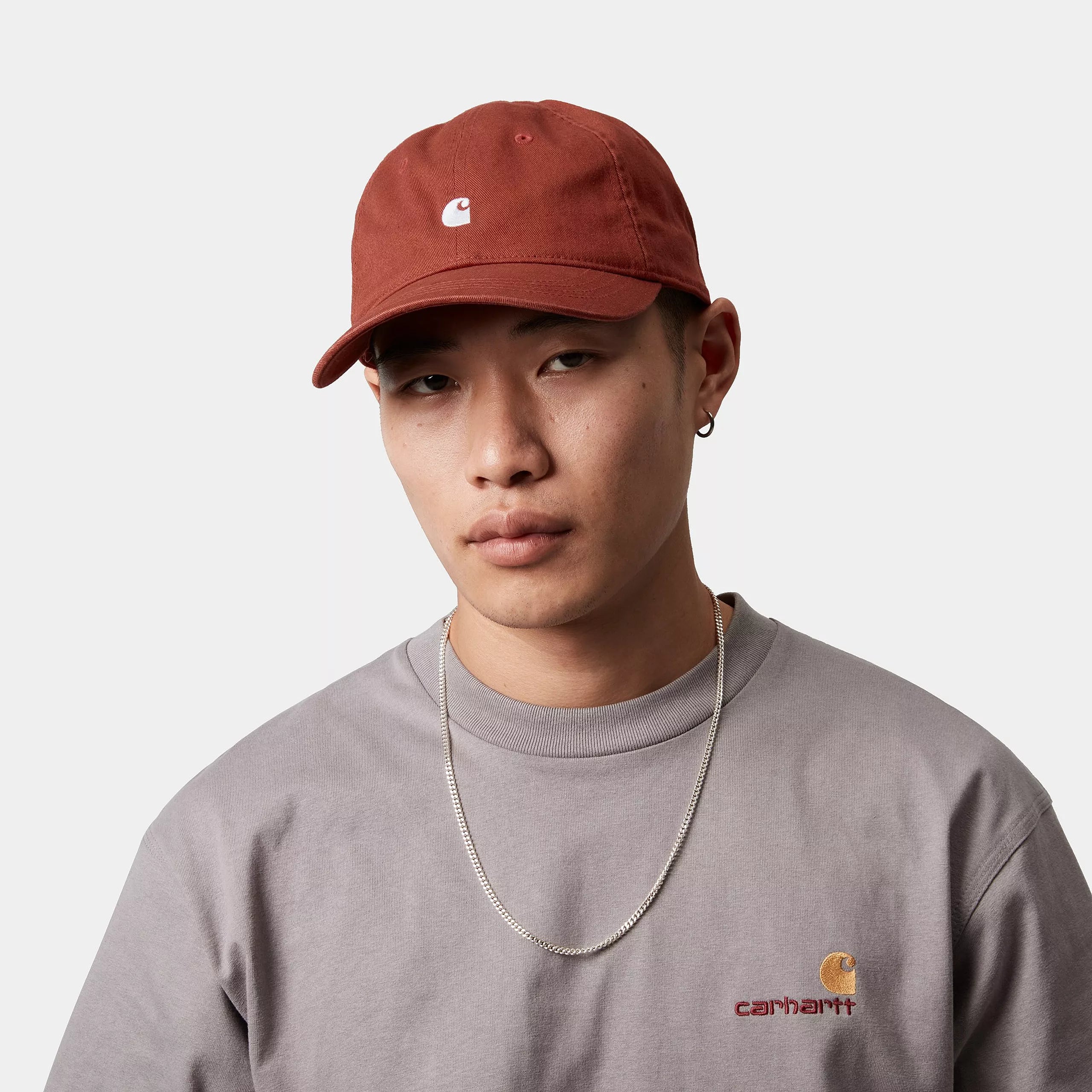 MADISON LOGO CAP - Vermillion / White