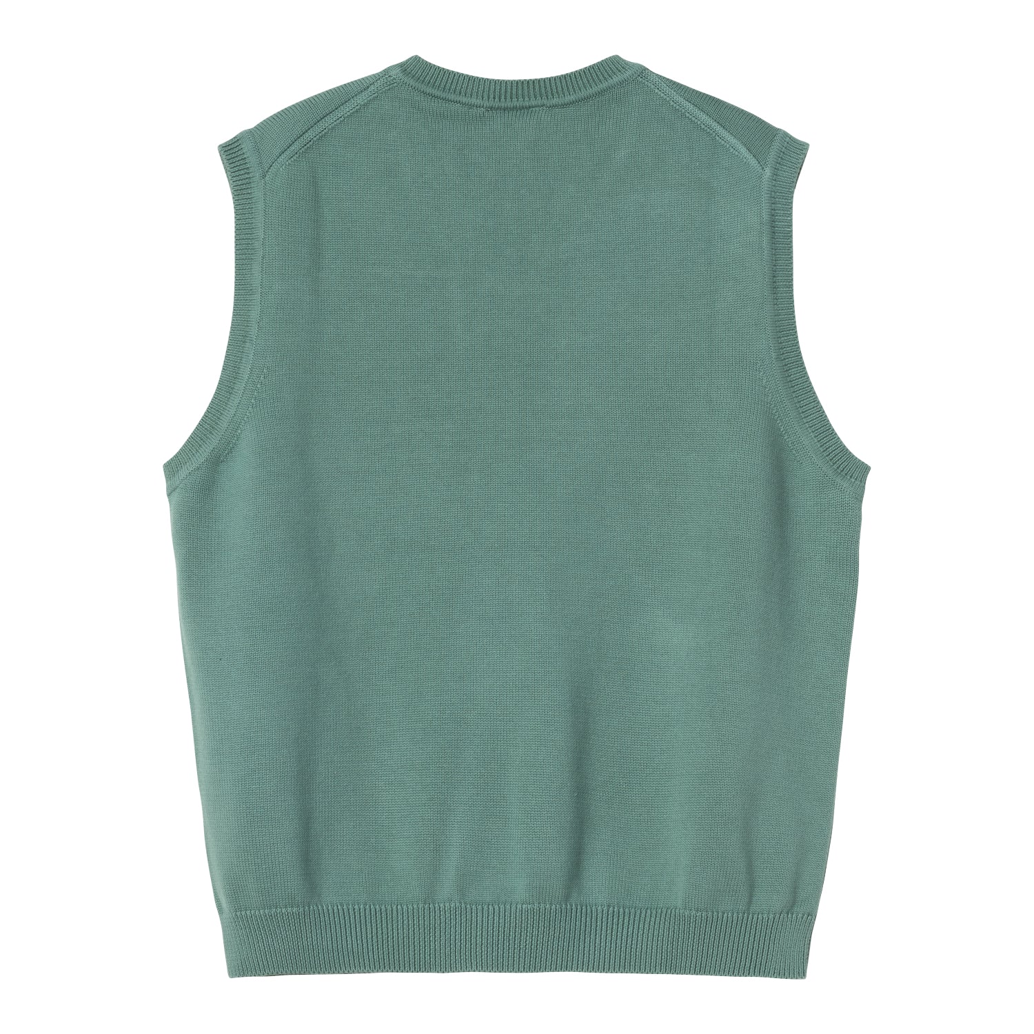 MADISON VEST SWEATER - Silver Pine / White