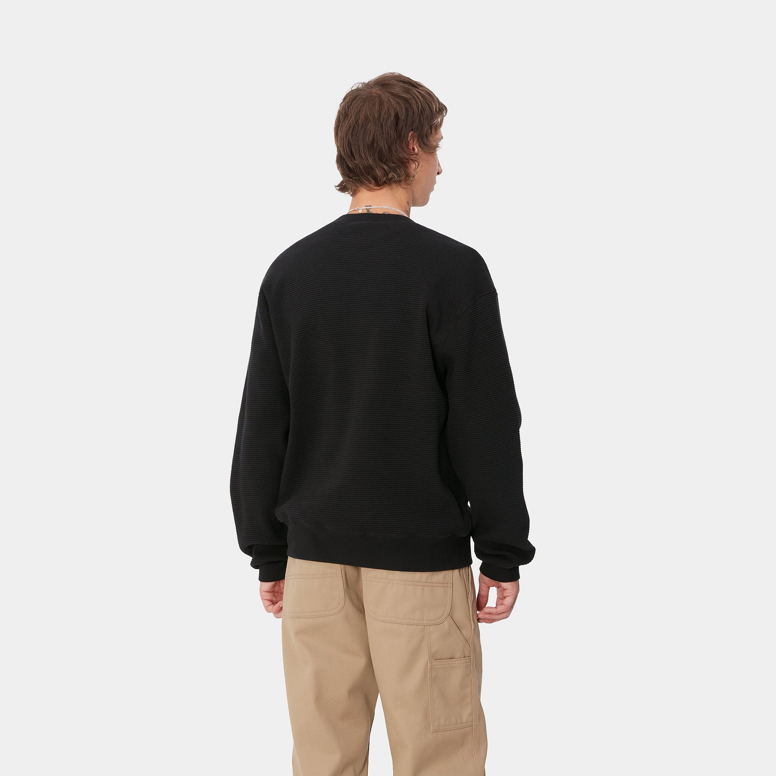 MAIN BASICS SWEAT - Black / White