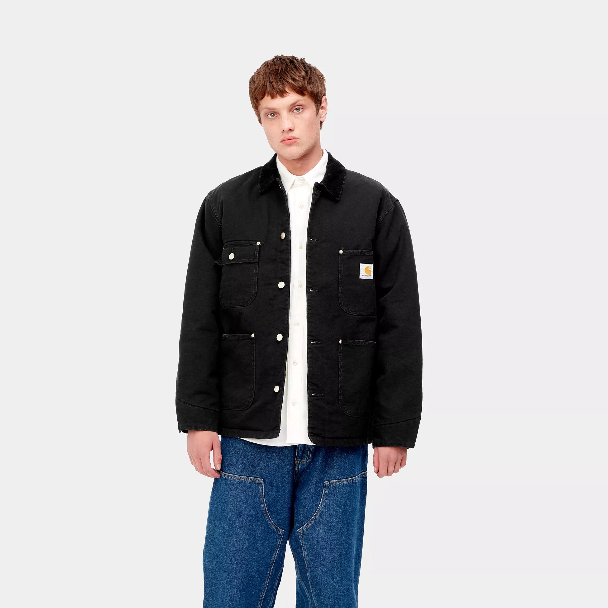 OG CHORE COAT - Black / Black (aged canvas)