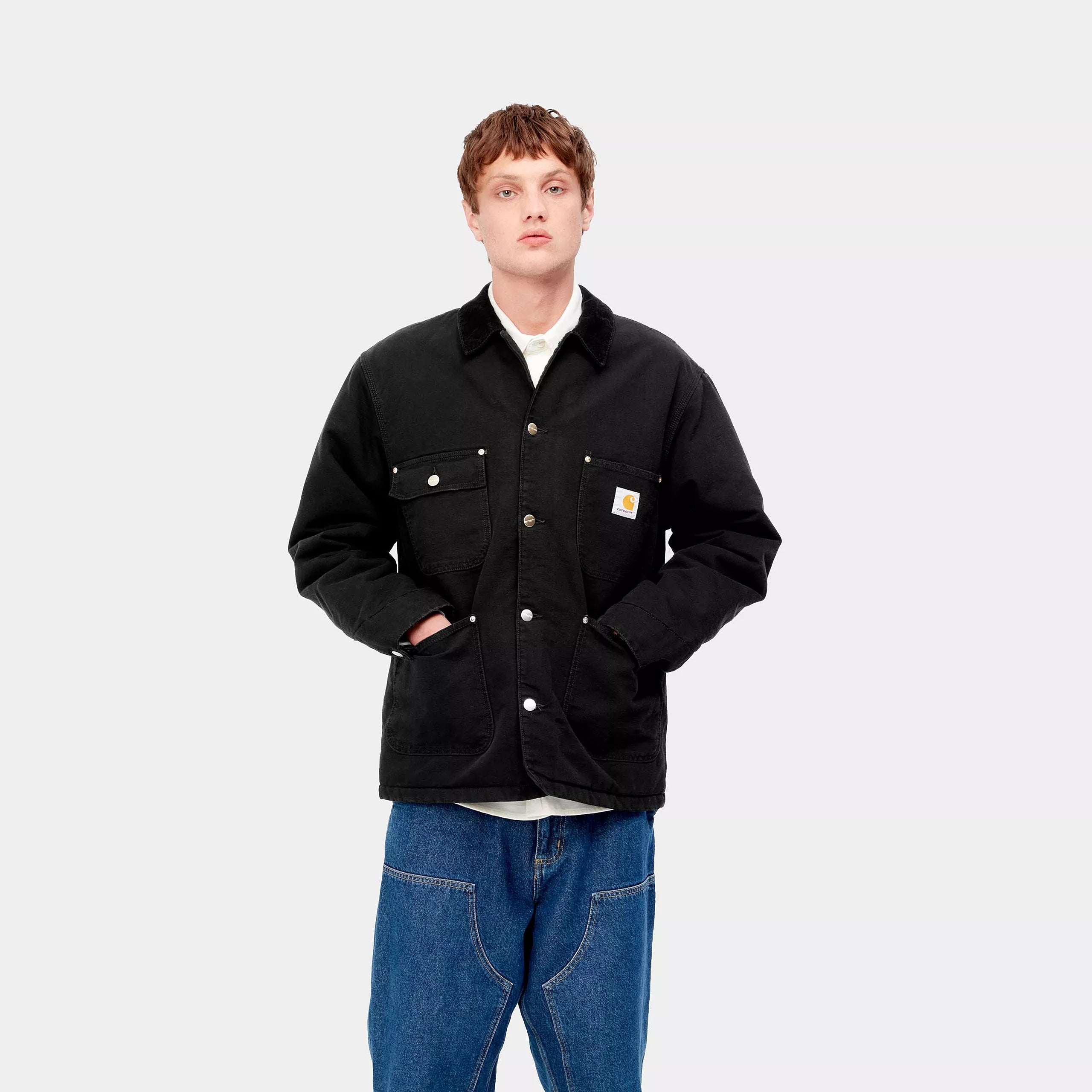 OG CHORE COAT - Black / Black (aged canvas)