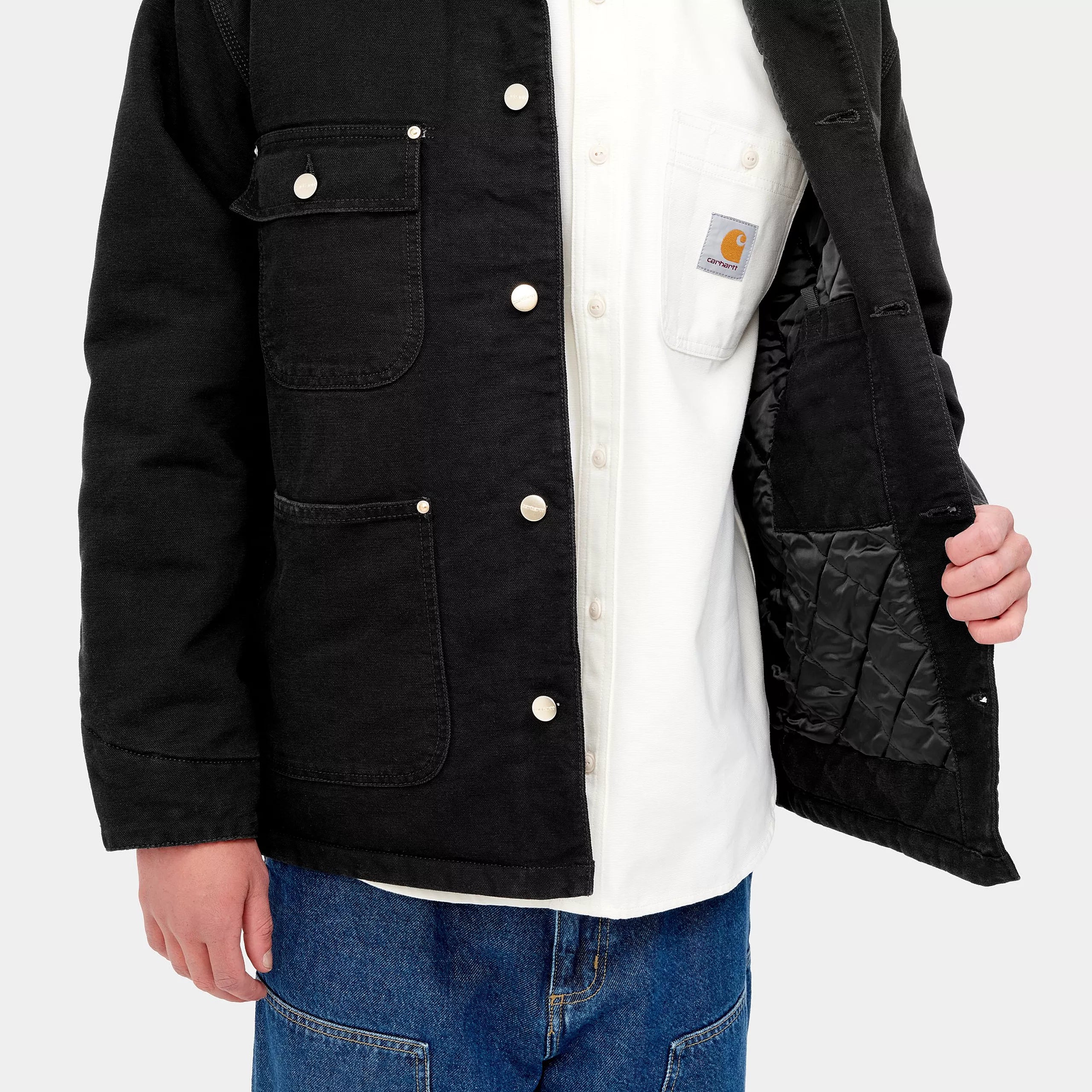 OG CHORE COAT - Black / Black (aged canvas)