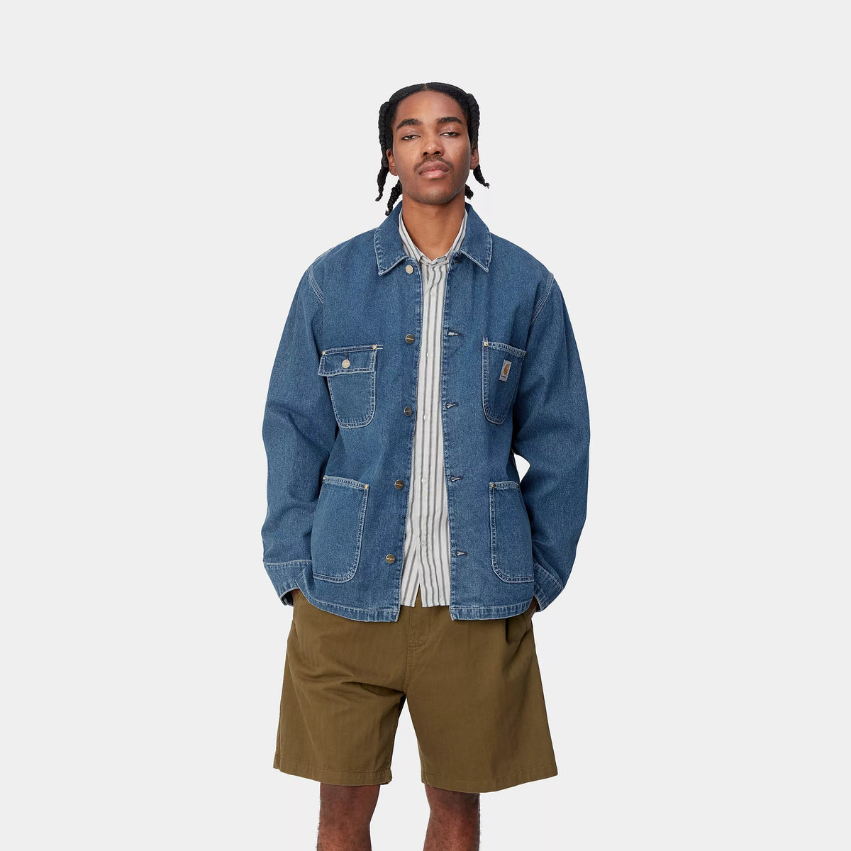 OG CHORE COAT - Blue (stone washed) 2