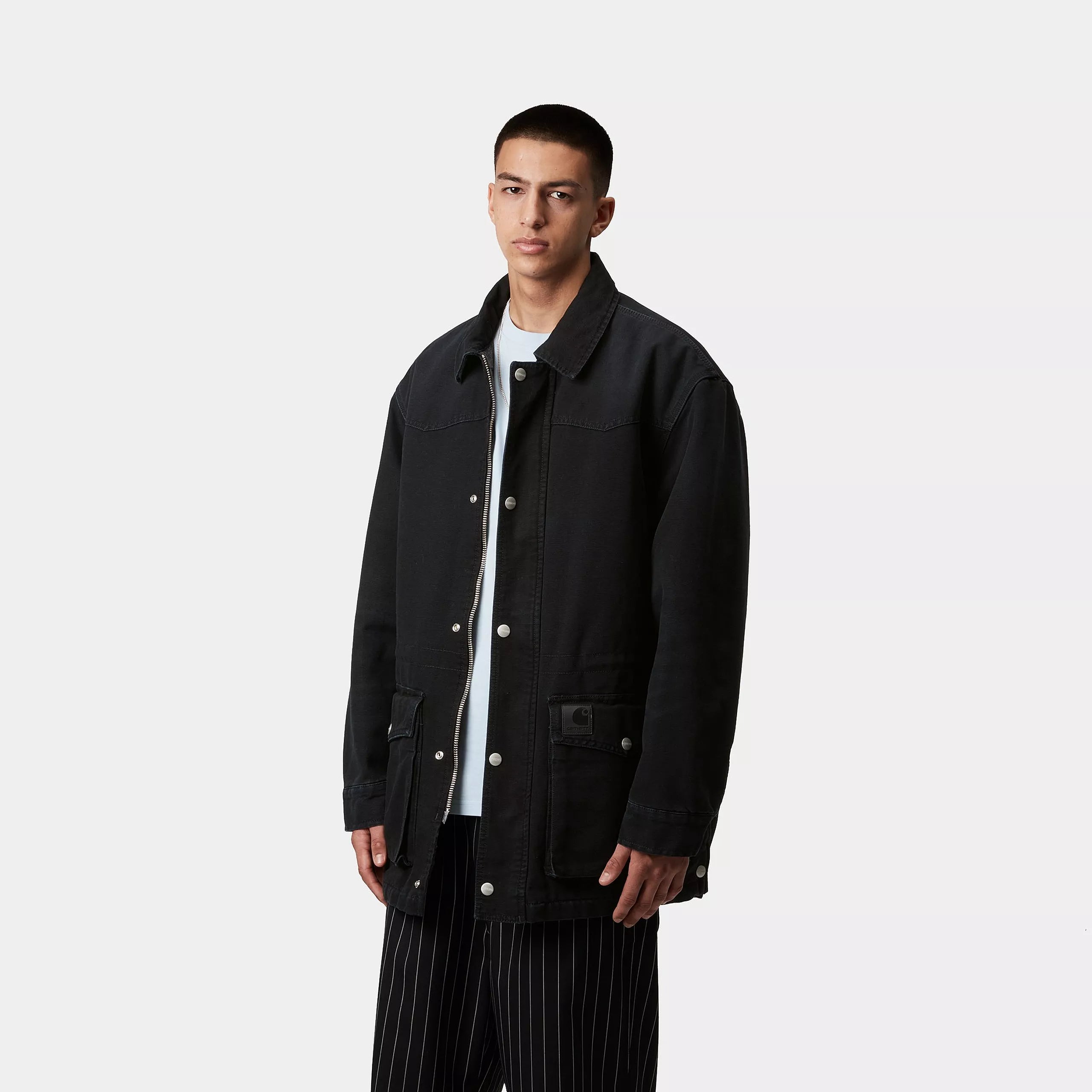 OG SANTA FE COAT - Black / Black (stone canvas) 4