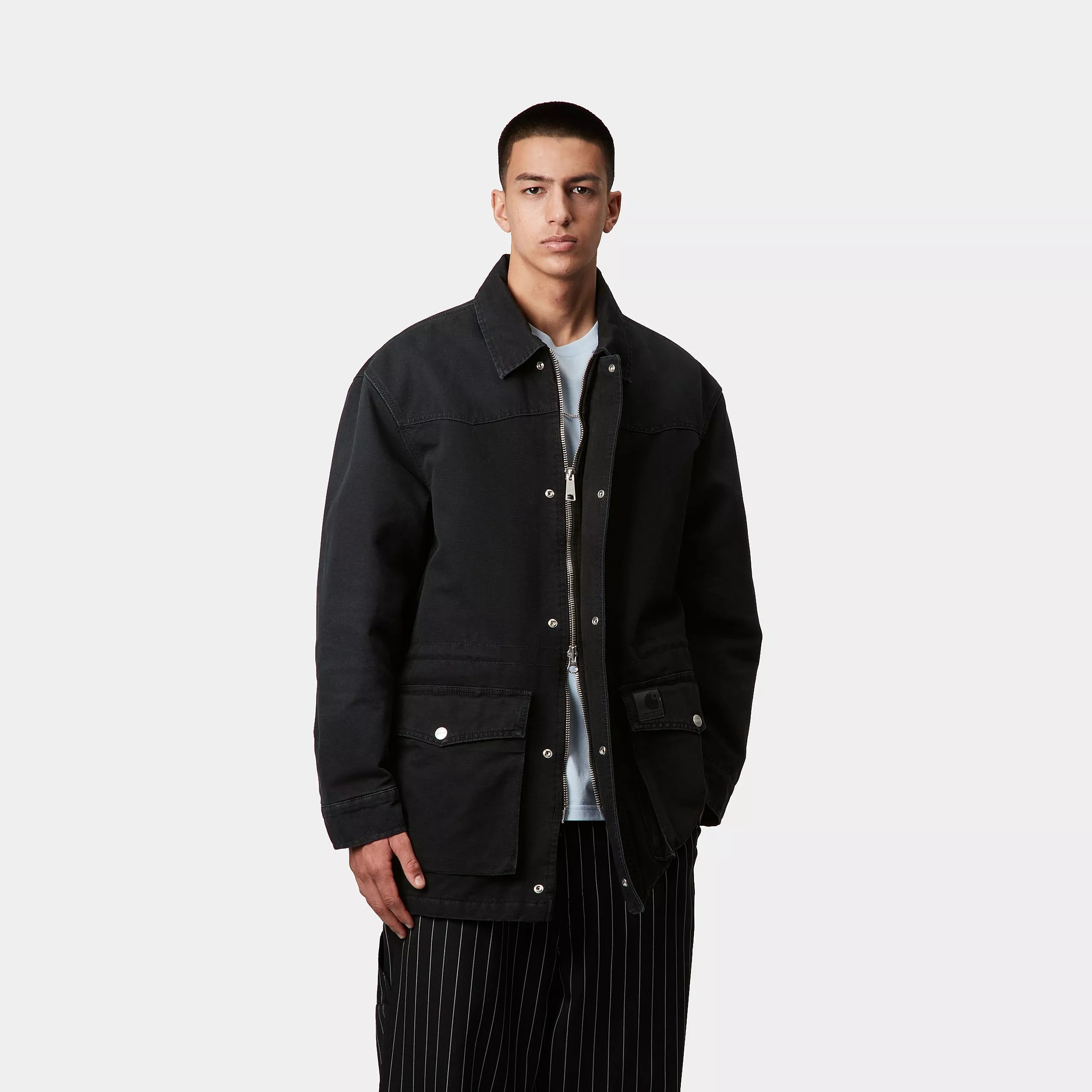 OG SANTA FE COAT - Black / Black (stone canvas) 2