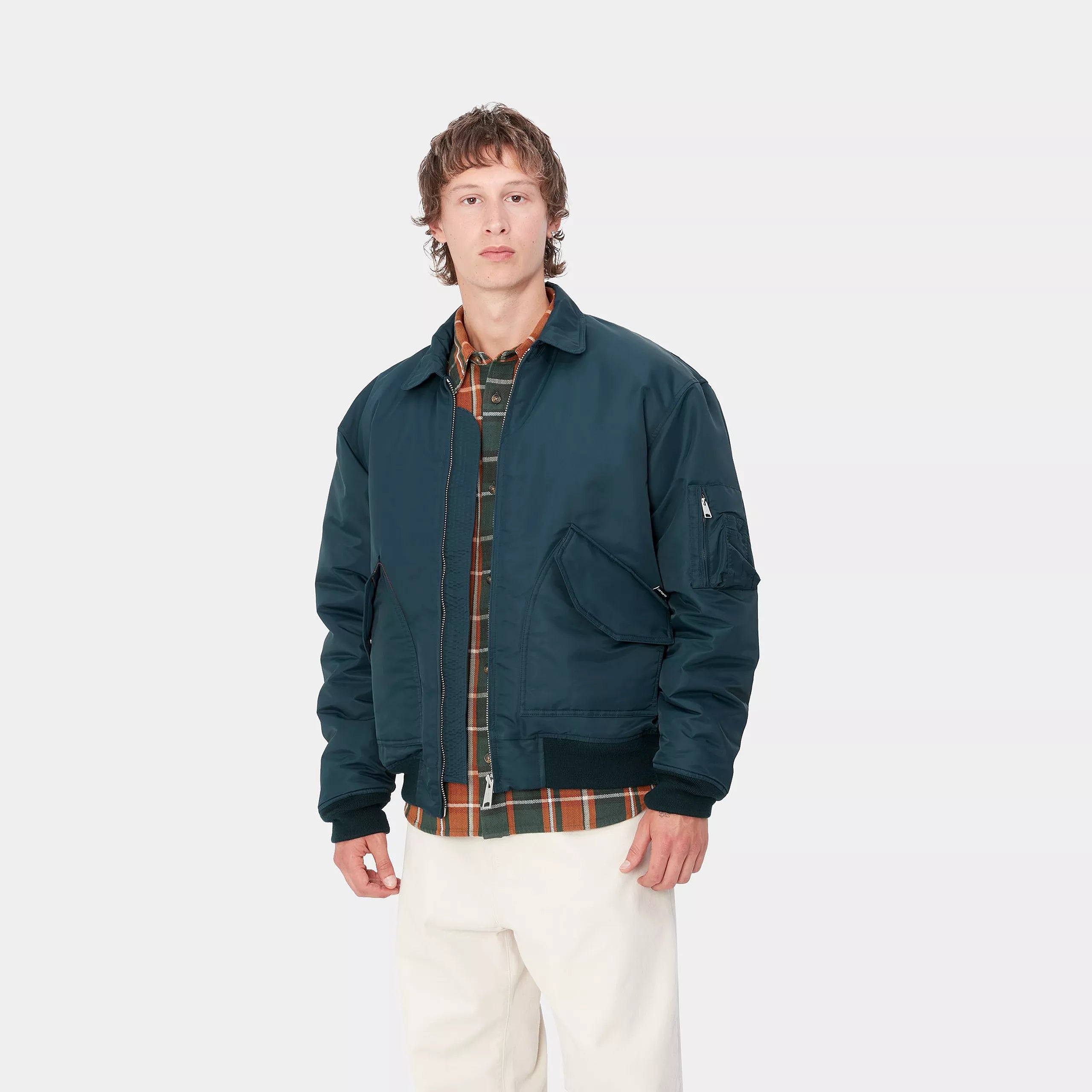 OLTEN BOMBER - Duck Blue / Turmeric