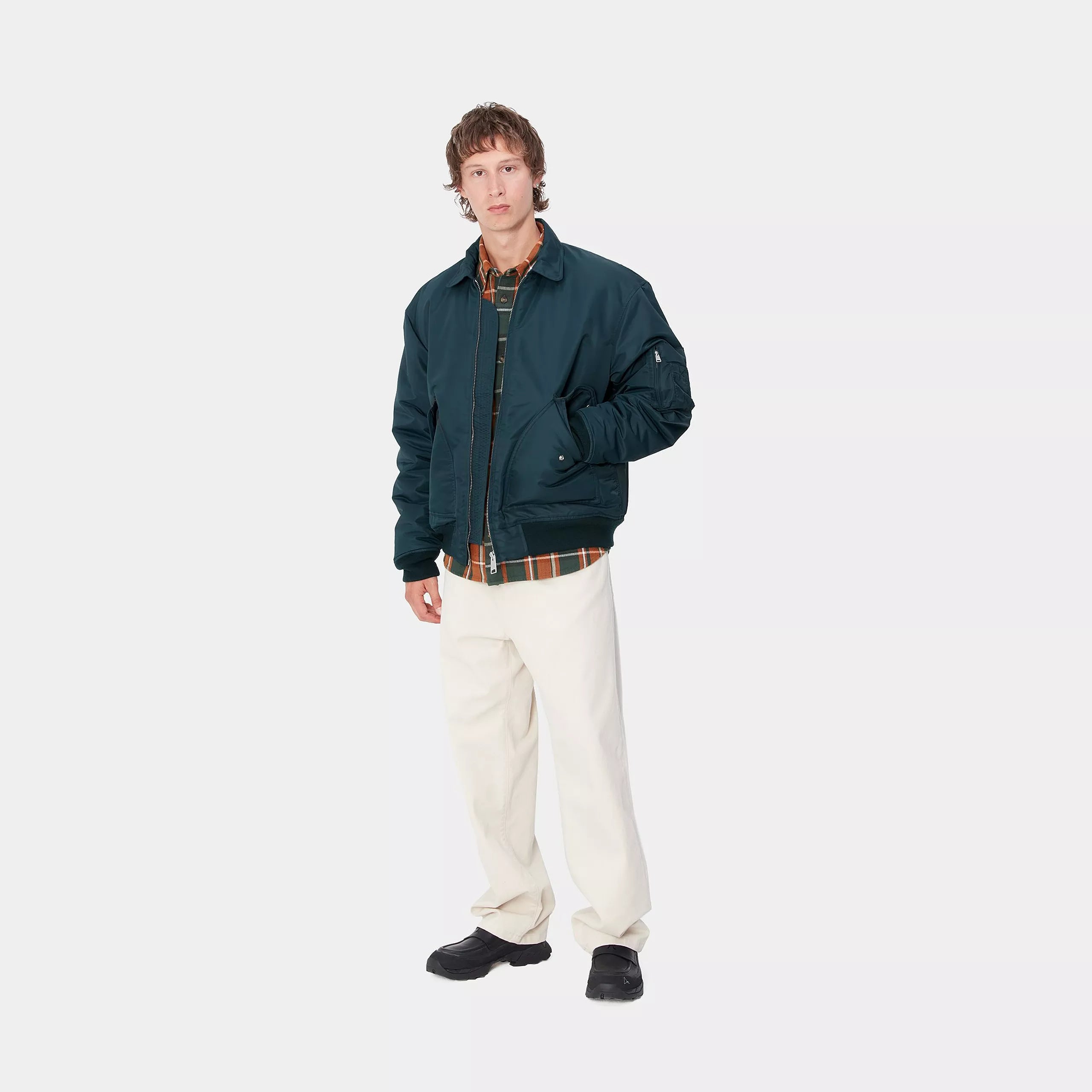 OLTEN BOMBER - Duck Blue / Turmeric