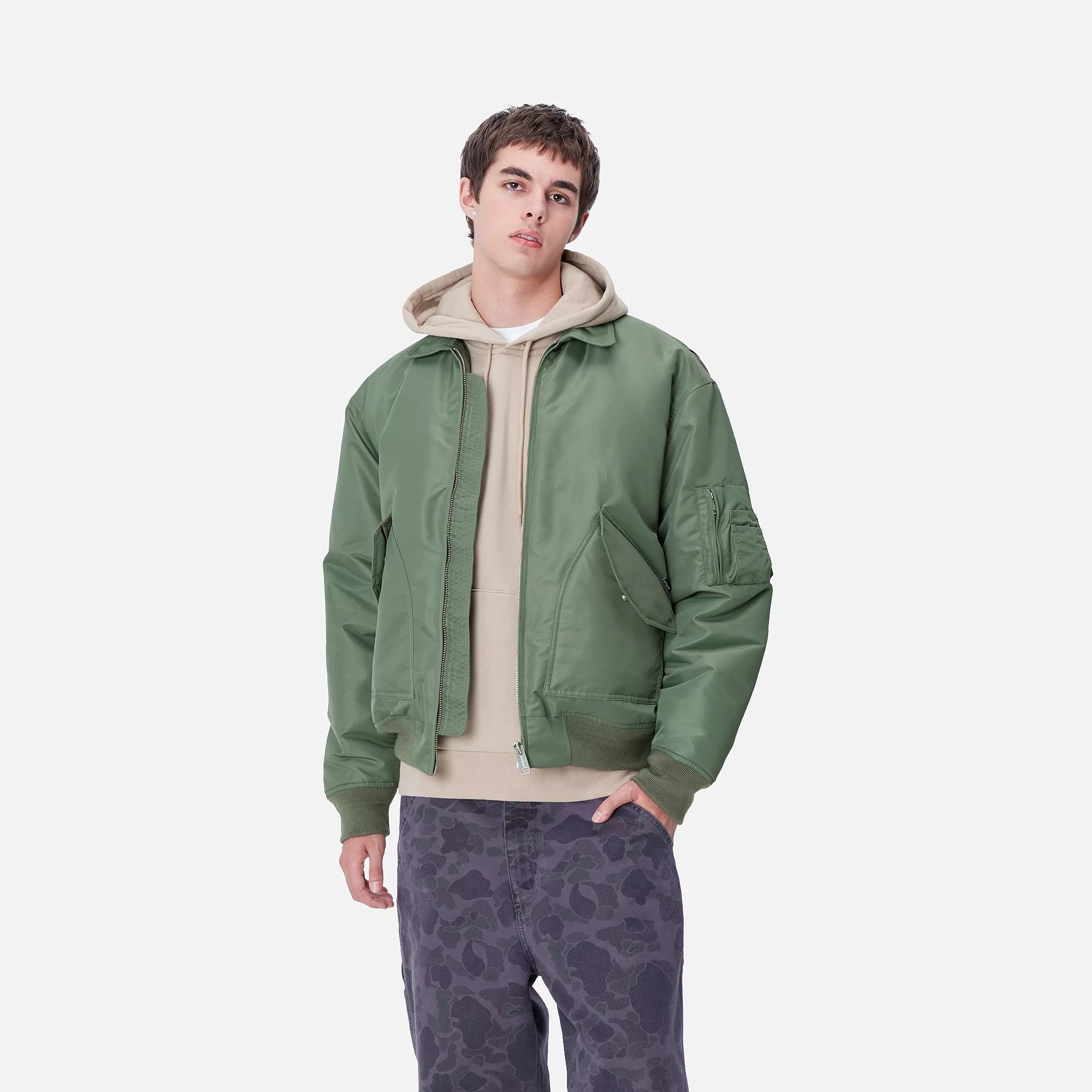 OLTEN BOMBER - Duck Green / Turmeric